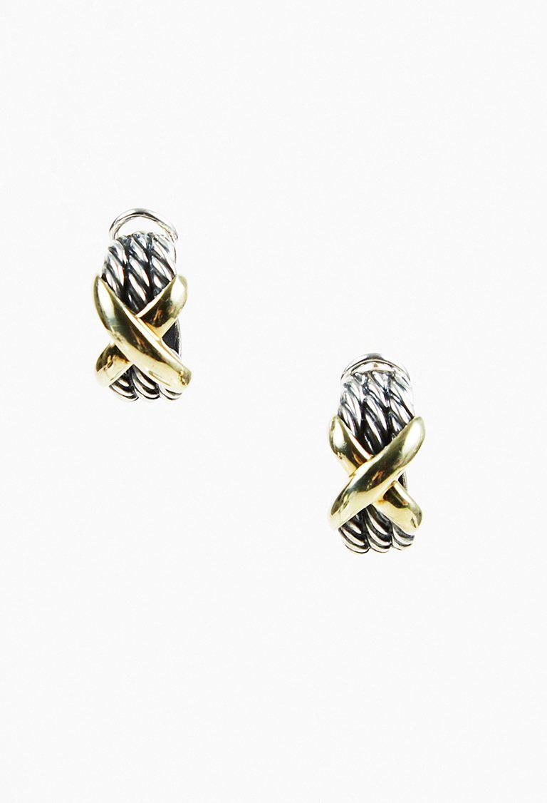 Lyst David Yurman Sterling Silver 14k Gold Two Tone Cable X Gallery
