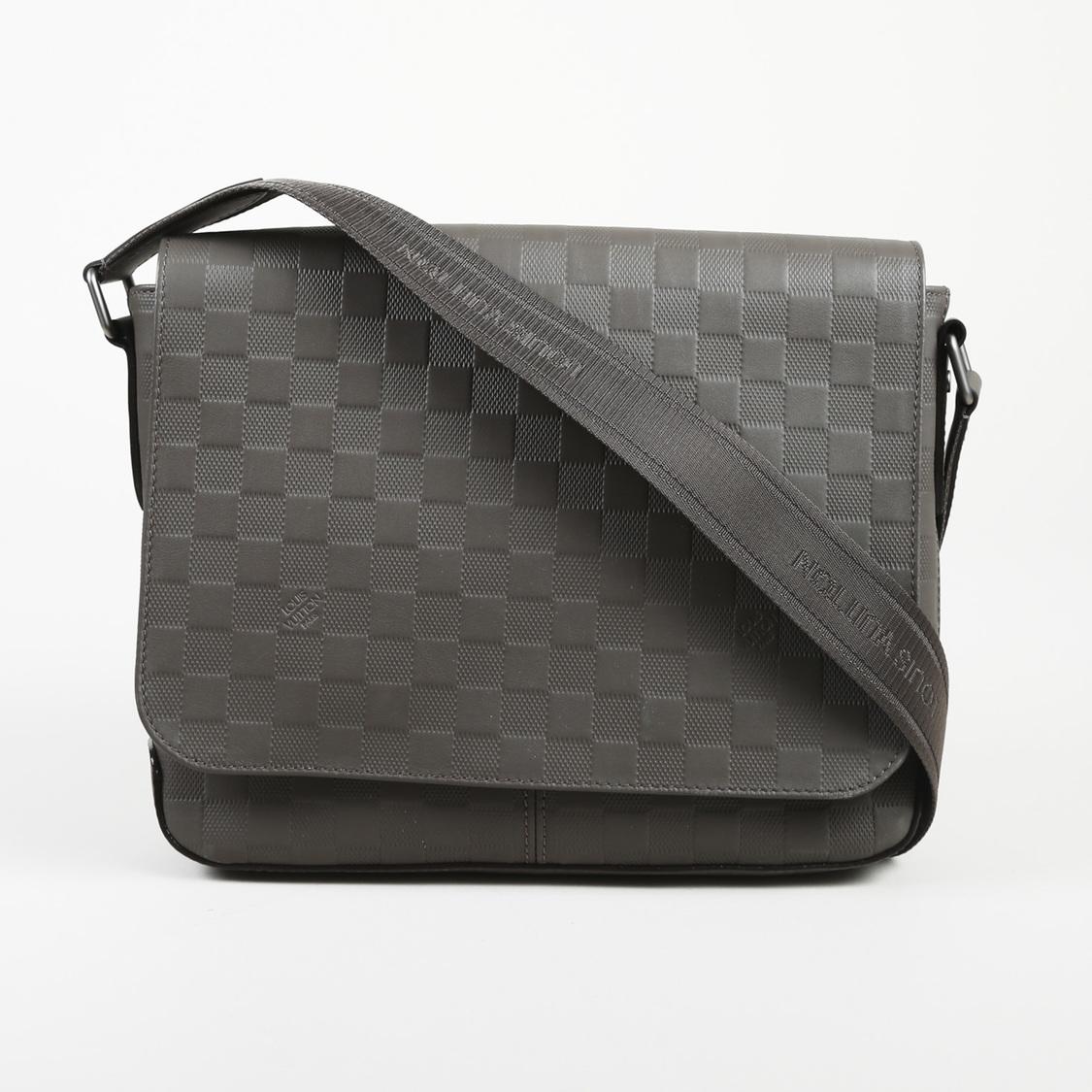 Lyst - Louis Vuitton Graphite Damier Infini Coated Canvas &quot;district Pm&quot; Messenger Bag in Gray
