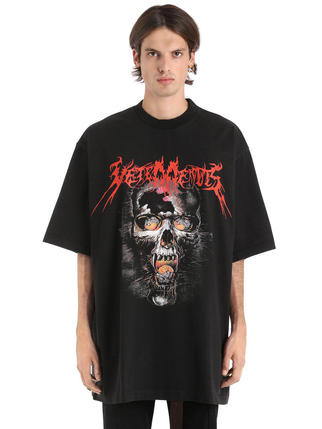 Lyst - Vetements Heavy Metal Oversized Jersey T-shirt in Black for Men