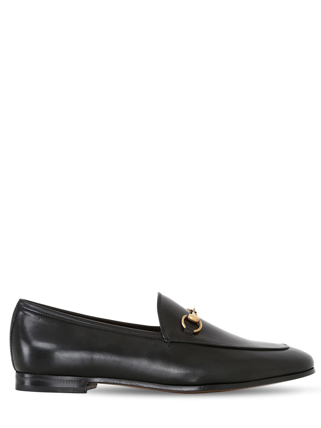 Lyst - Gucci 10mm Jordaan Leather Loafer in Black