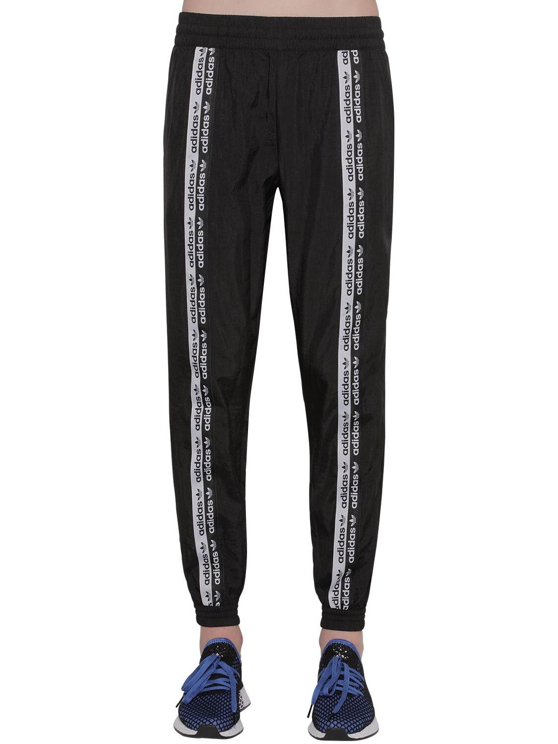 adidas Originals Synthetic Vocal Nylon Track Pants in Black - Lyst