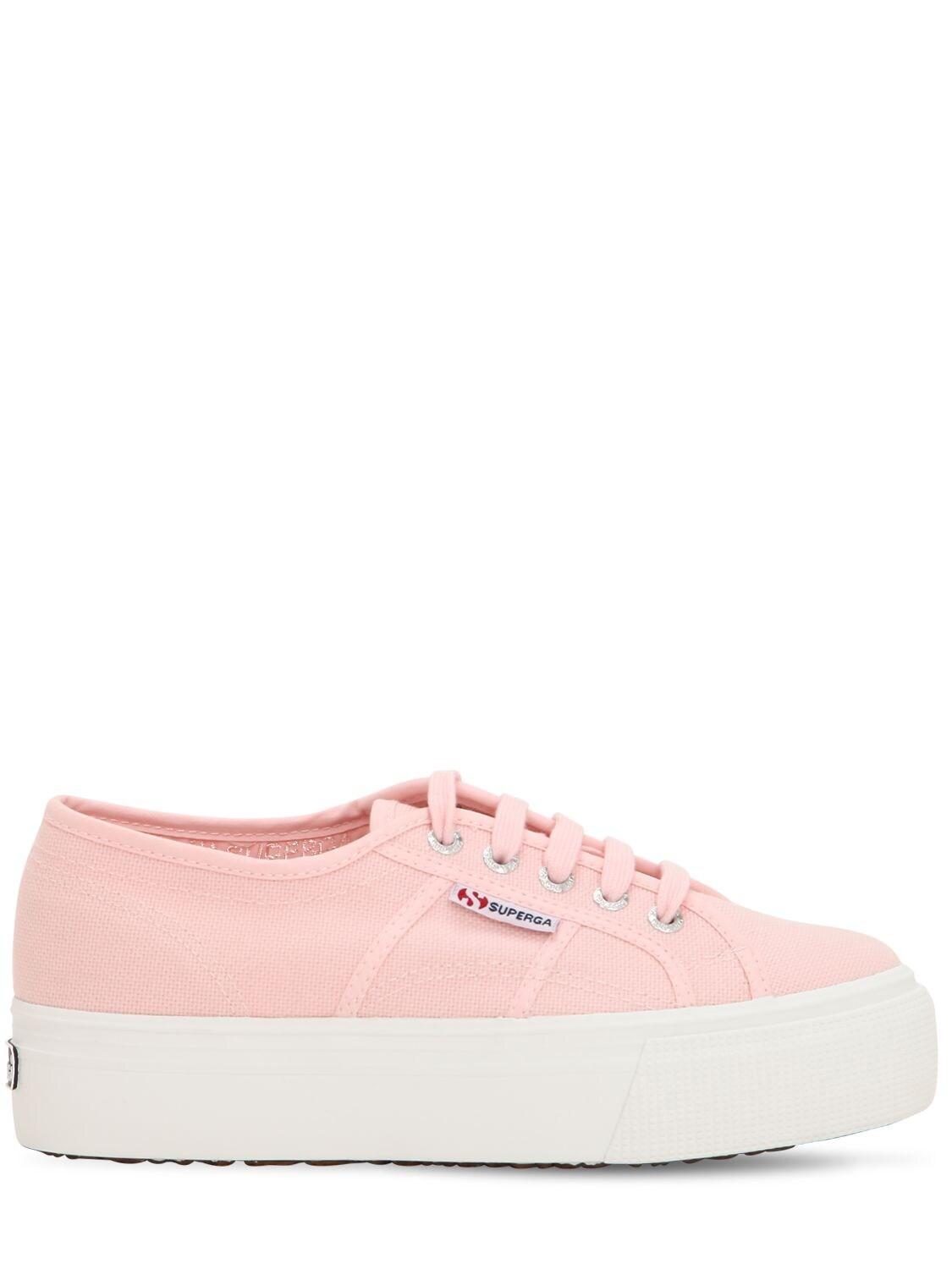 Superga 40mm Canvas Platform Sneakers in Pink - Lyst