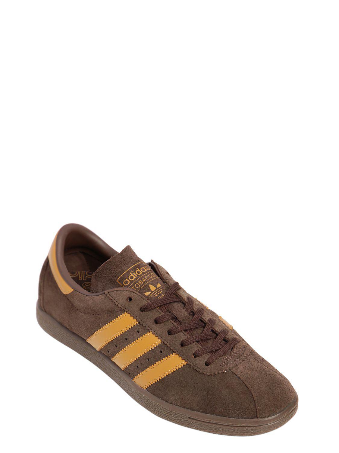 adidas tan suede shoes