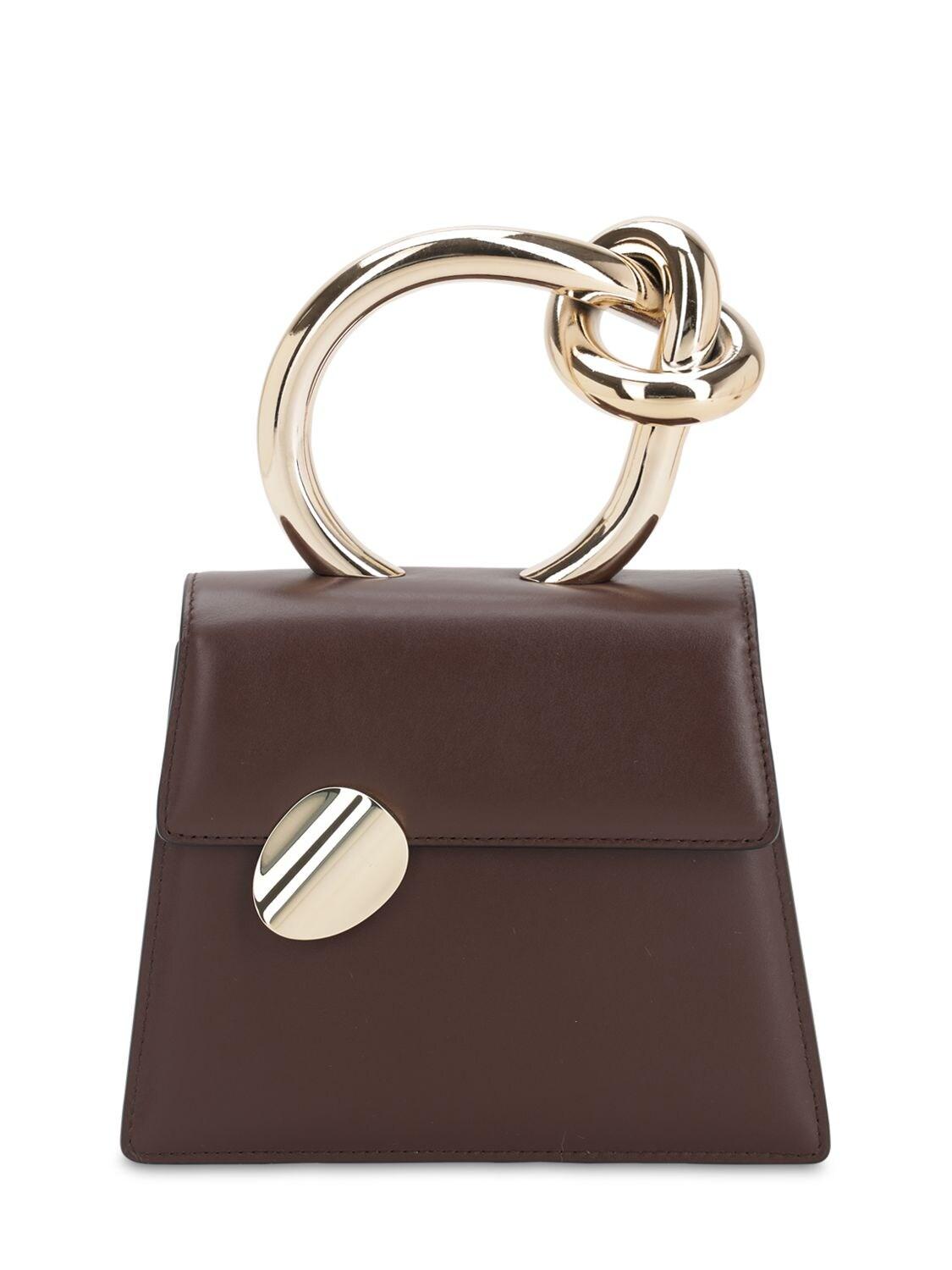 Benedetta Bruzziches Brigitta Small Leather Top Handle Bag in Brown - Lyst