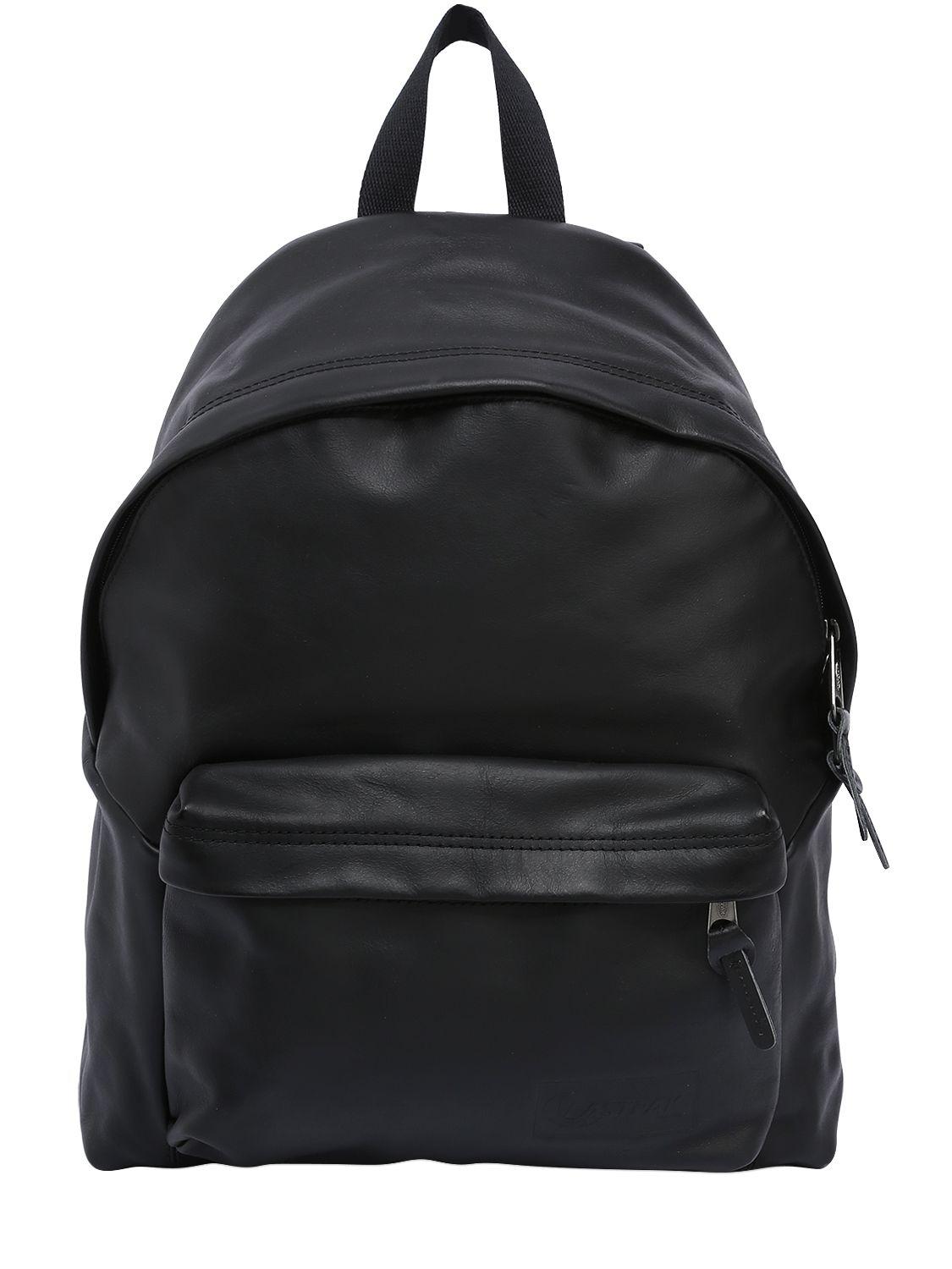 Lyst - Eastpak 24l Pak'r Padded Leather Backpack in Black for Men