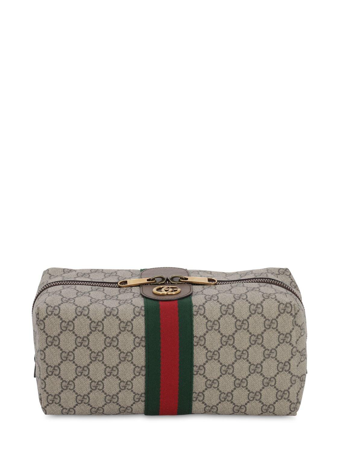 Gucci Gg Supreme Ophidia Toiletry Bag in Beige (Natural) for Men Lyst