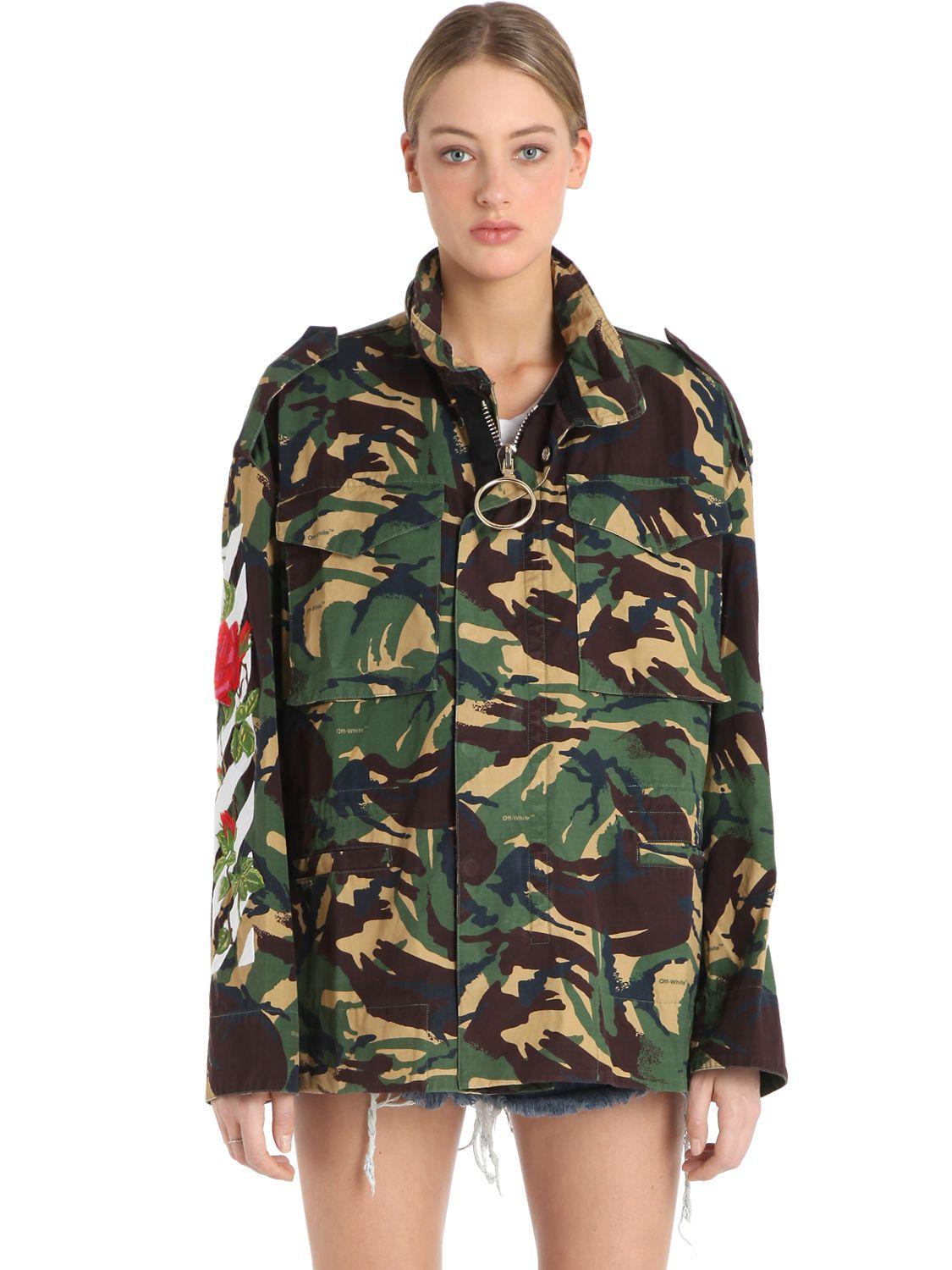 Lyst - Off-White C/O Virgil Abloh M65 Embroidered Camo Canvas Field