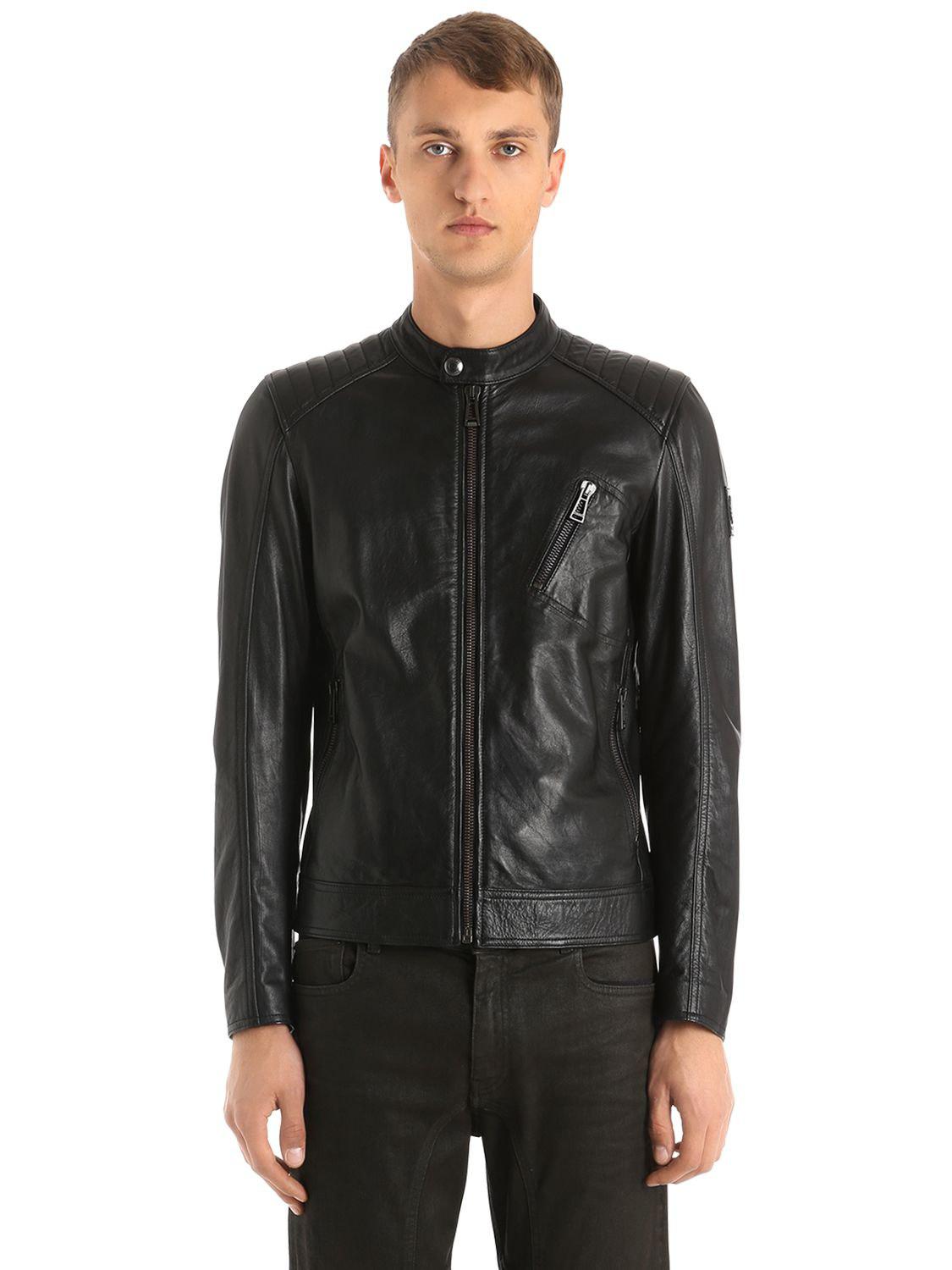 Lyst - Belstaff V Racer Biker Leather Jacket in Black for Men