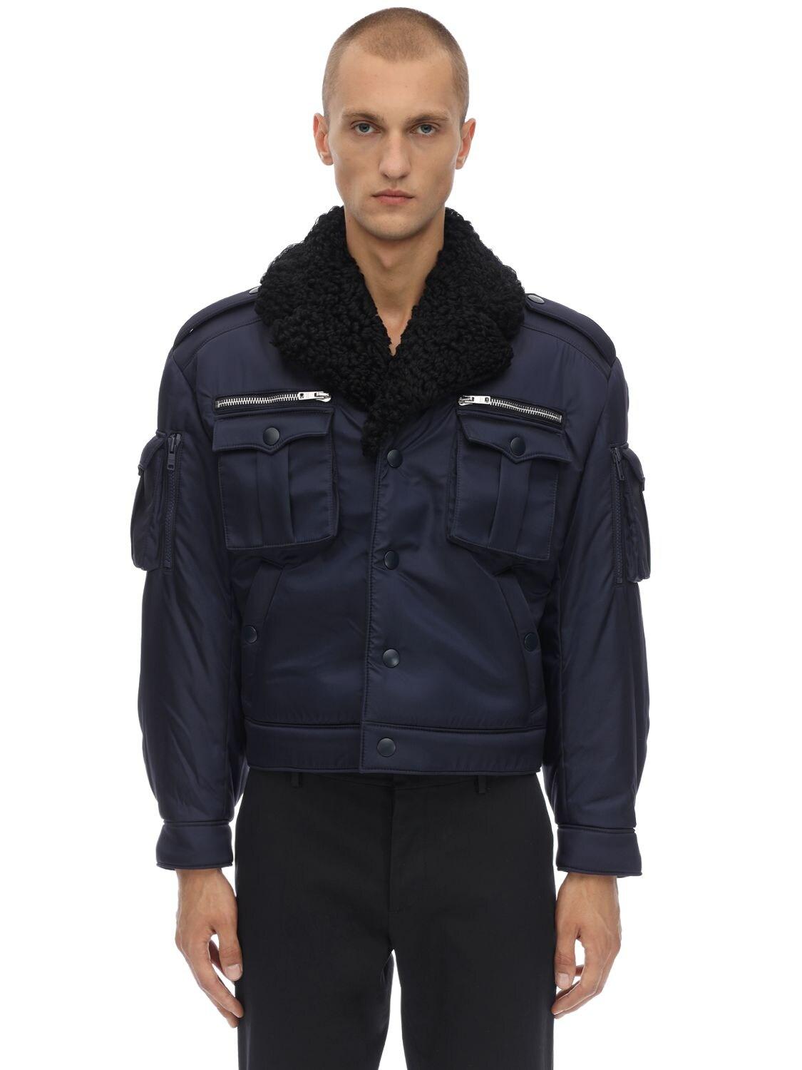 prada nylon bomber jacket