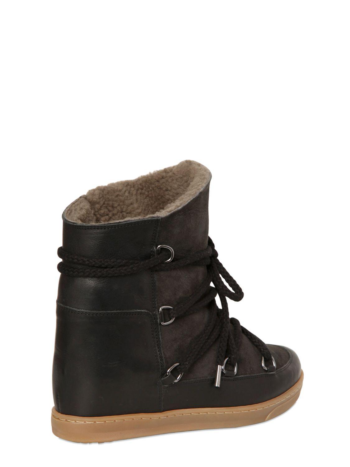 isabel marant nowles shearling boots
