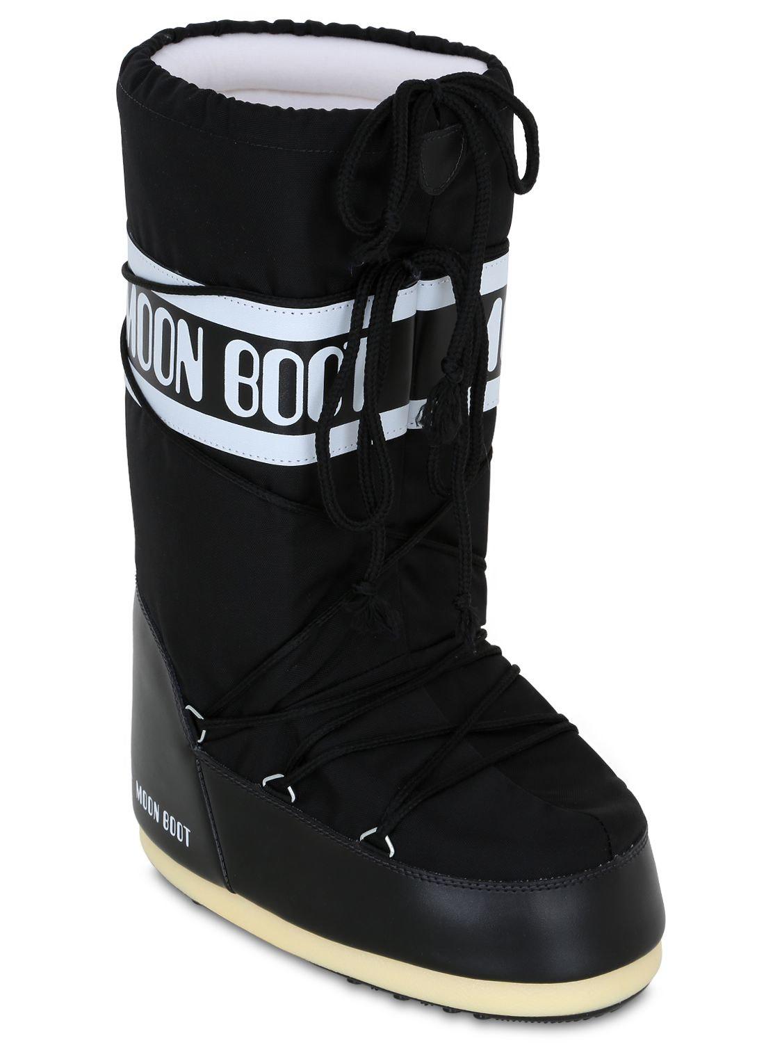 Moon Boot Nylon Mens Snow Boots In Black in Black for Men - Lyst