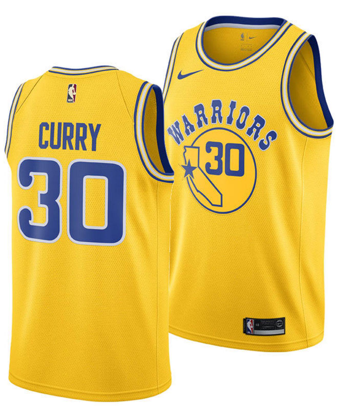 Warriors Jersey Yellow - Stephen Curry #30 Golden State Warriors