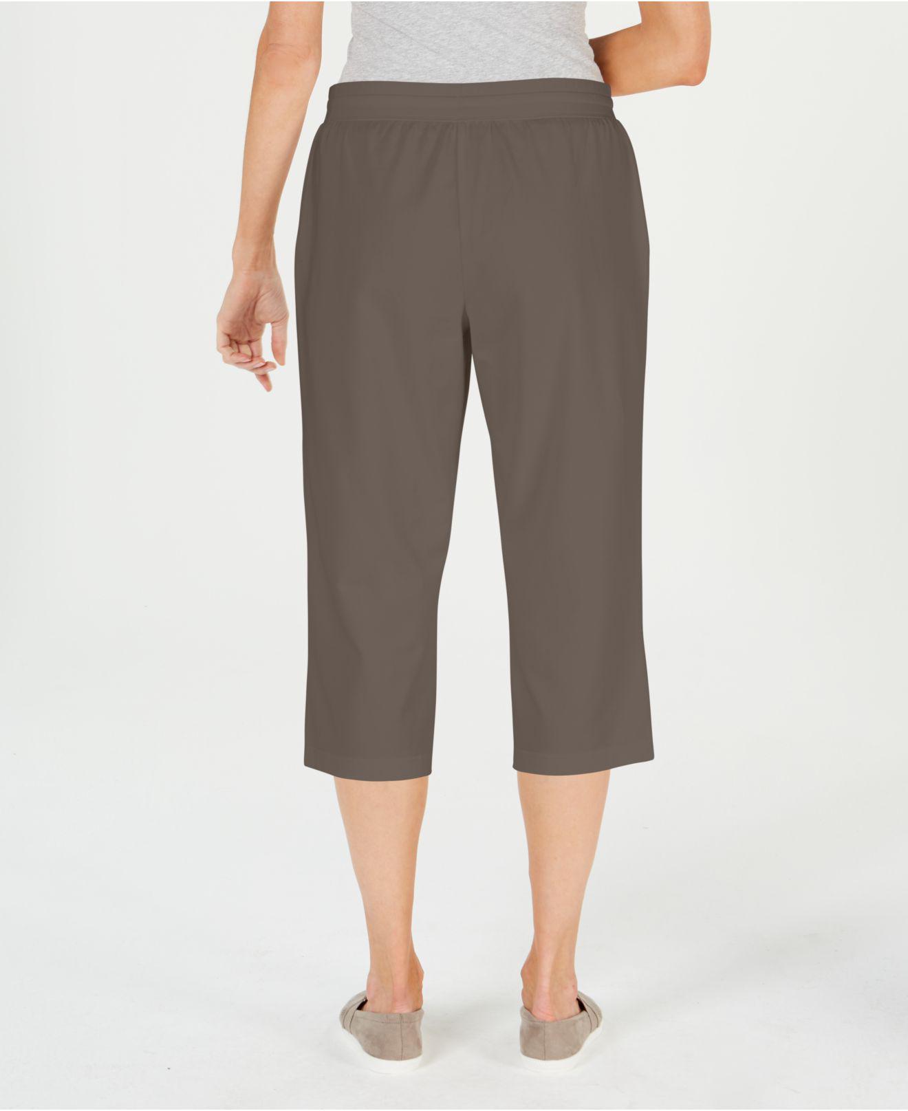 Lyst - Karen Scott Knit Drawstring Capri Pants, Created For Macy's in Brown