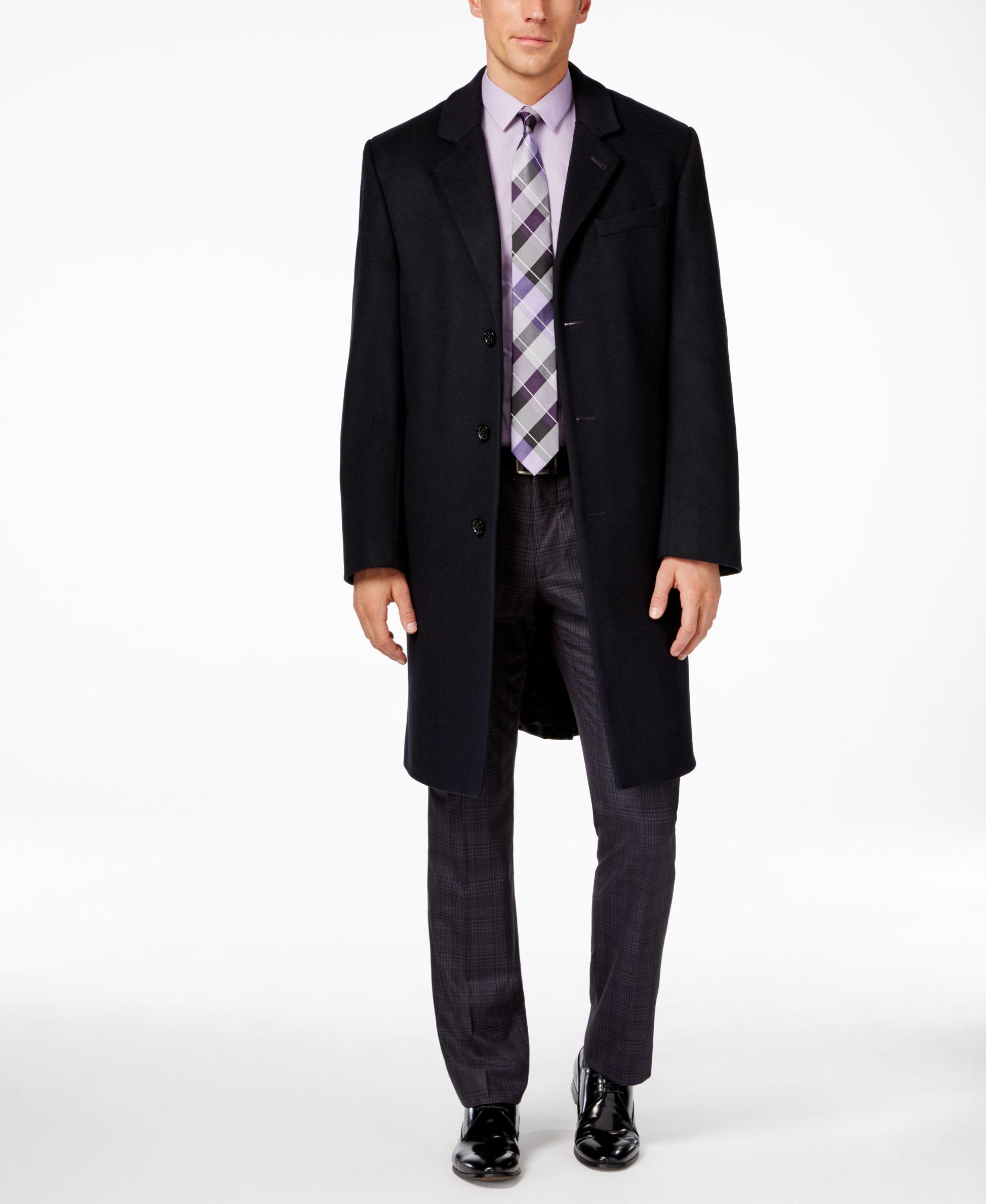 Lyst - Michael Kors Coat, Slim-fit Madison Cashmere-blend Overcoat in ...