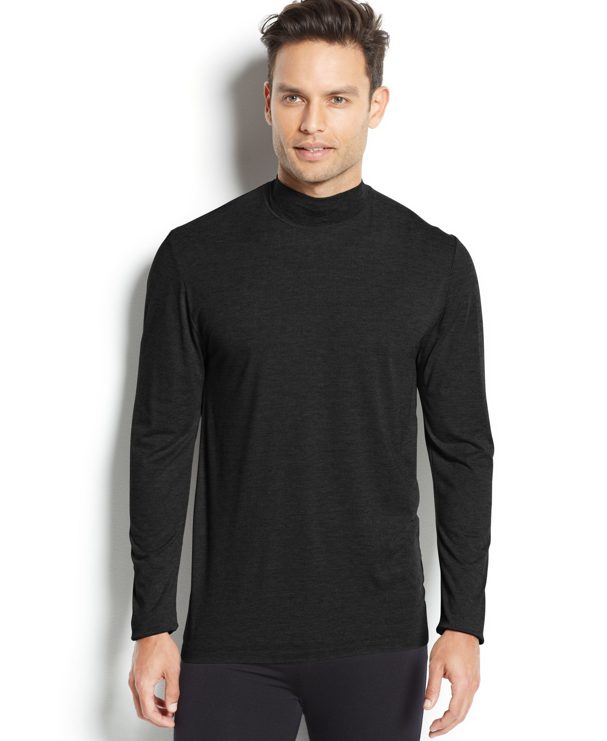 Download 32 degrees Heat, Thermal Long Sleeve Mock Neck in Black ...