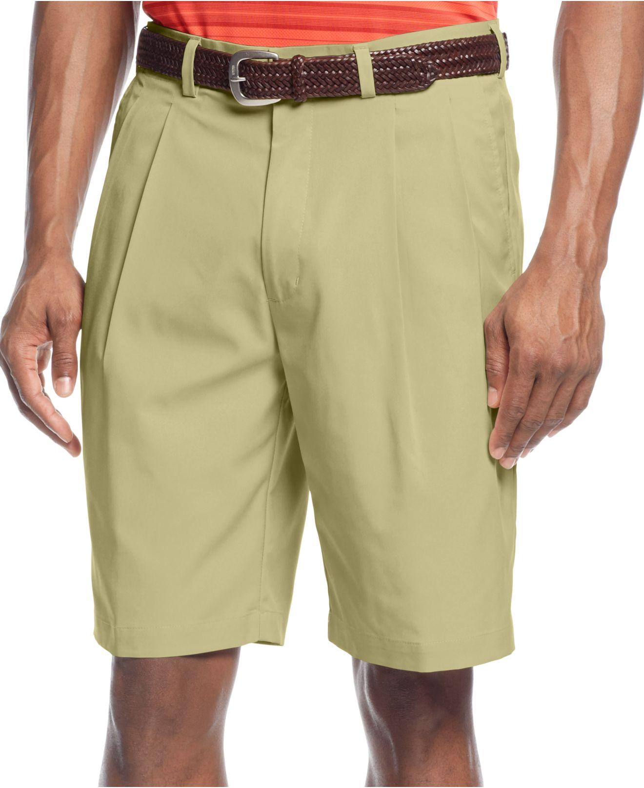 Pga tour Golf Shorts, Double Pleat Shorts in Green for Men | Lyst