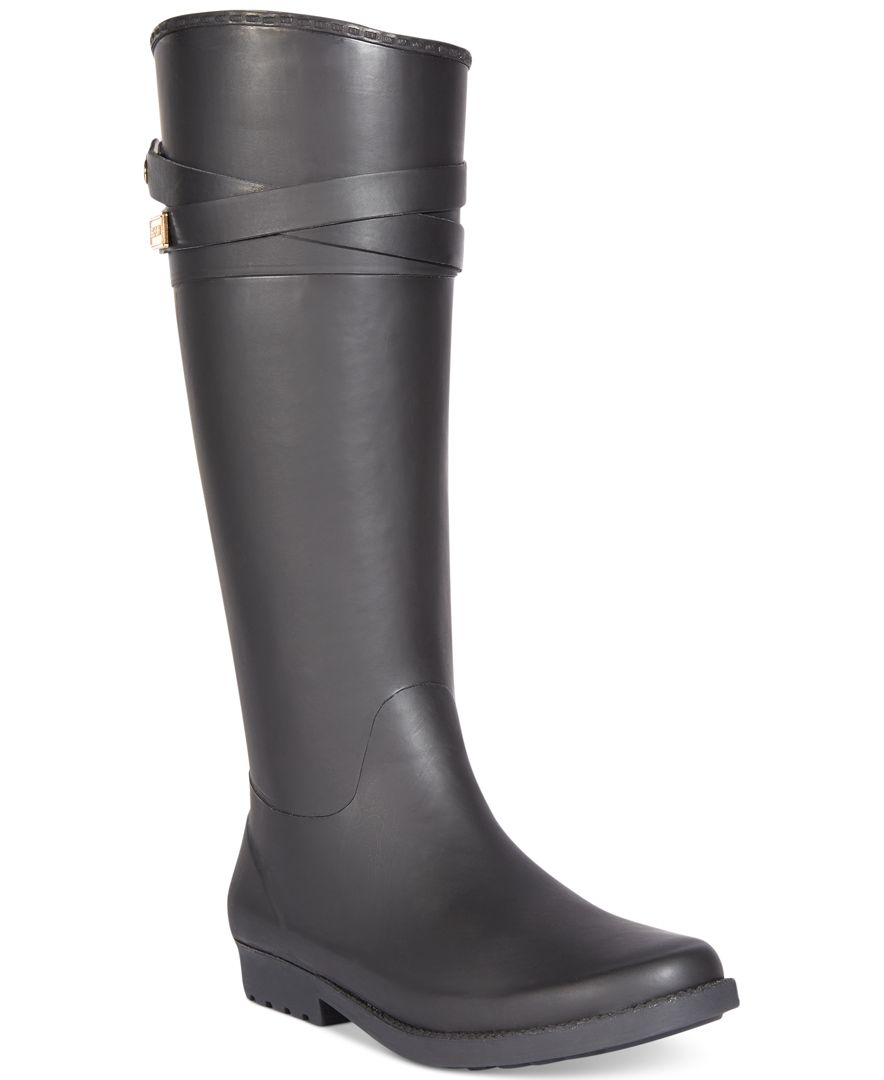 Lyst - Tommy hilfiger Women's Coree Tall Rain Boots in Black