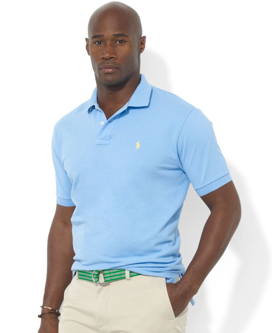 Polo ralph lauren Men's Big And Tall Classic-fit Mesh Polo in Blue for ...