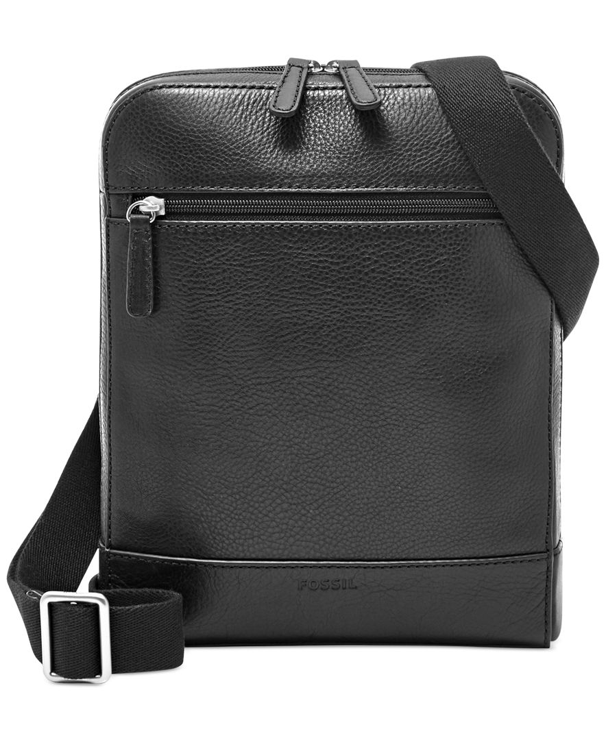 Fossil Rory Leather Crossbody Bag in Black for Men | Lyst