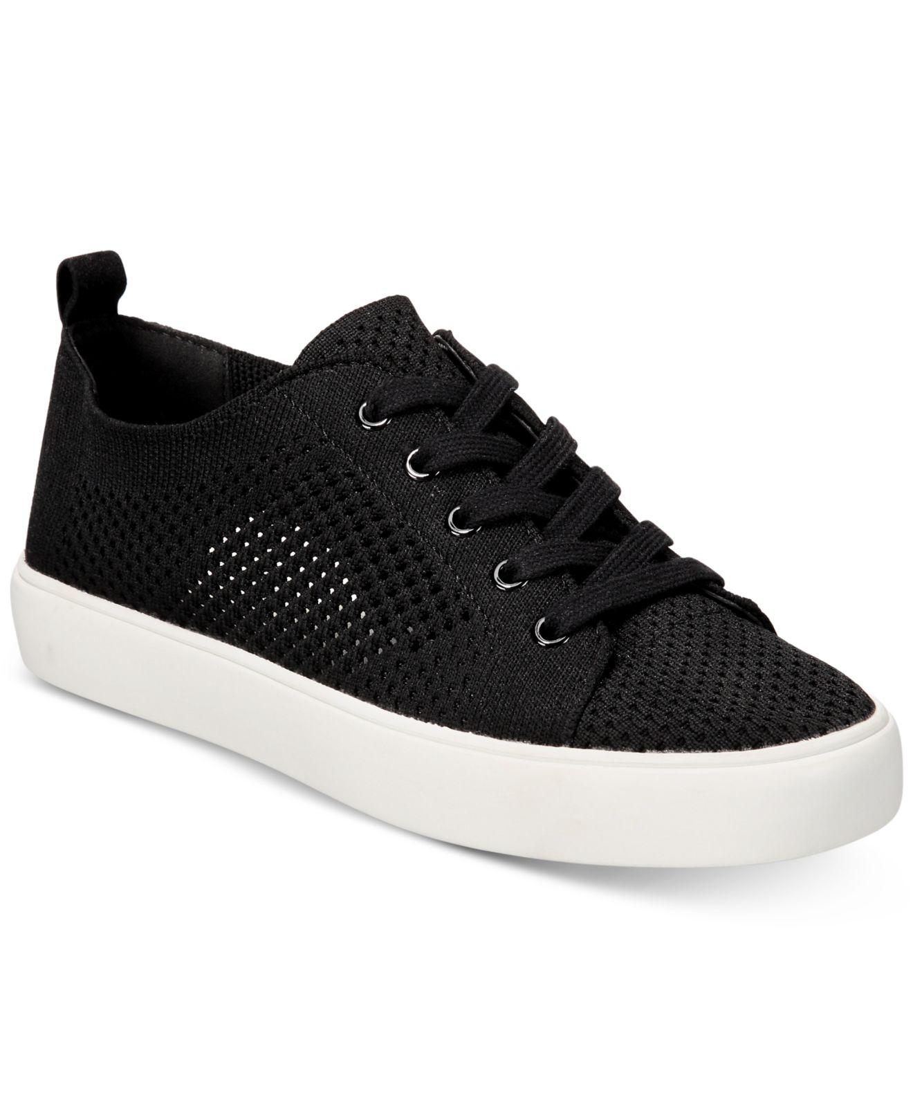 Marc Fisher Sashya Perforated Knit Sneaker in Black - Lyst