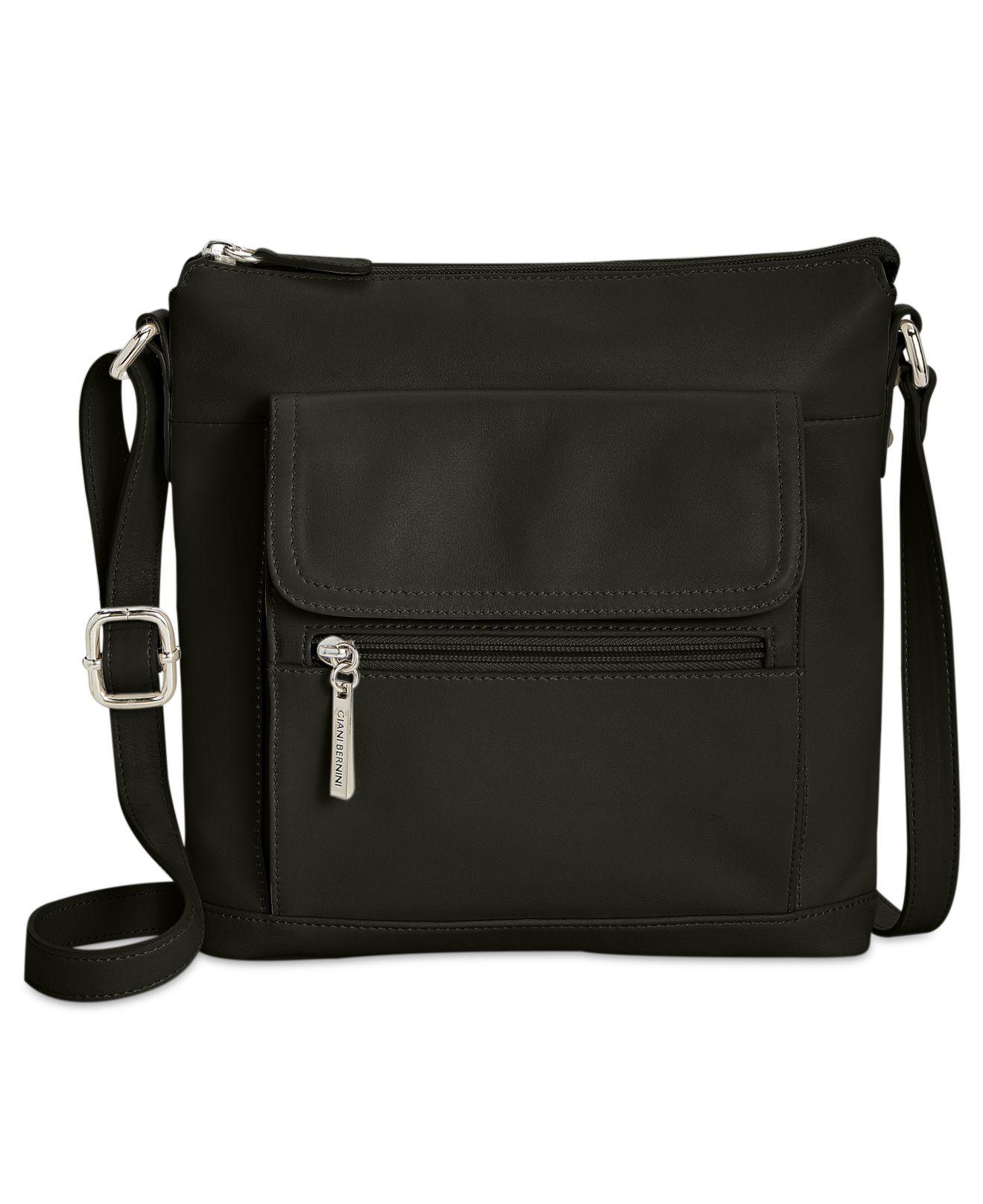 Lyst - Giani Bernini Nappa Leather Crossbody in Black - Save 21%