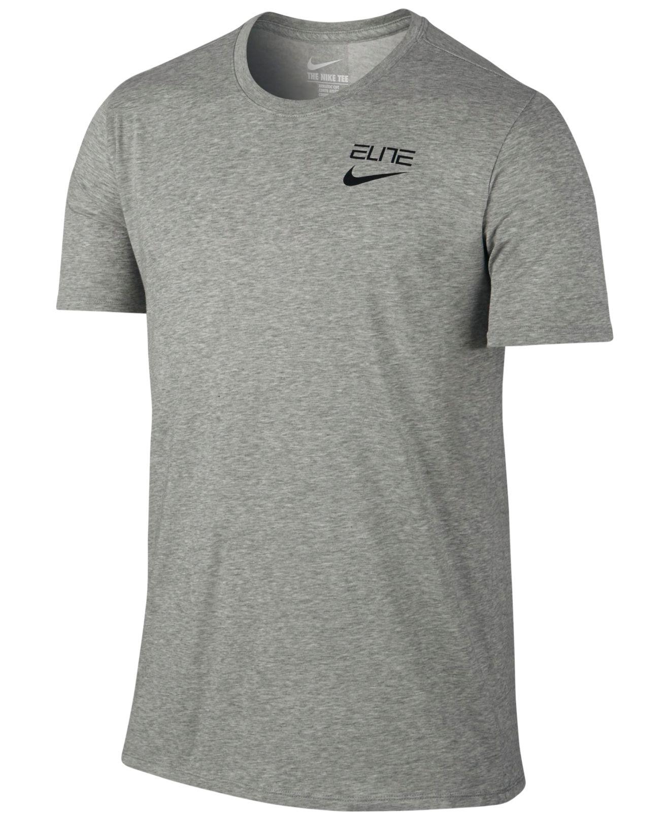 Lyst - Nike Men's Elite Back-stripe Dri-fit T-shirt in Gray for Men