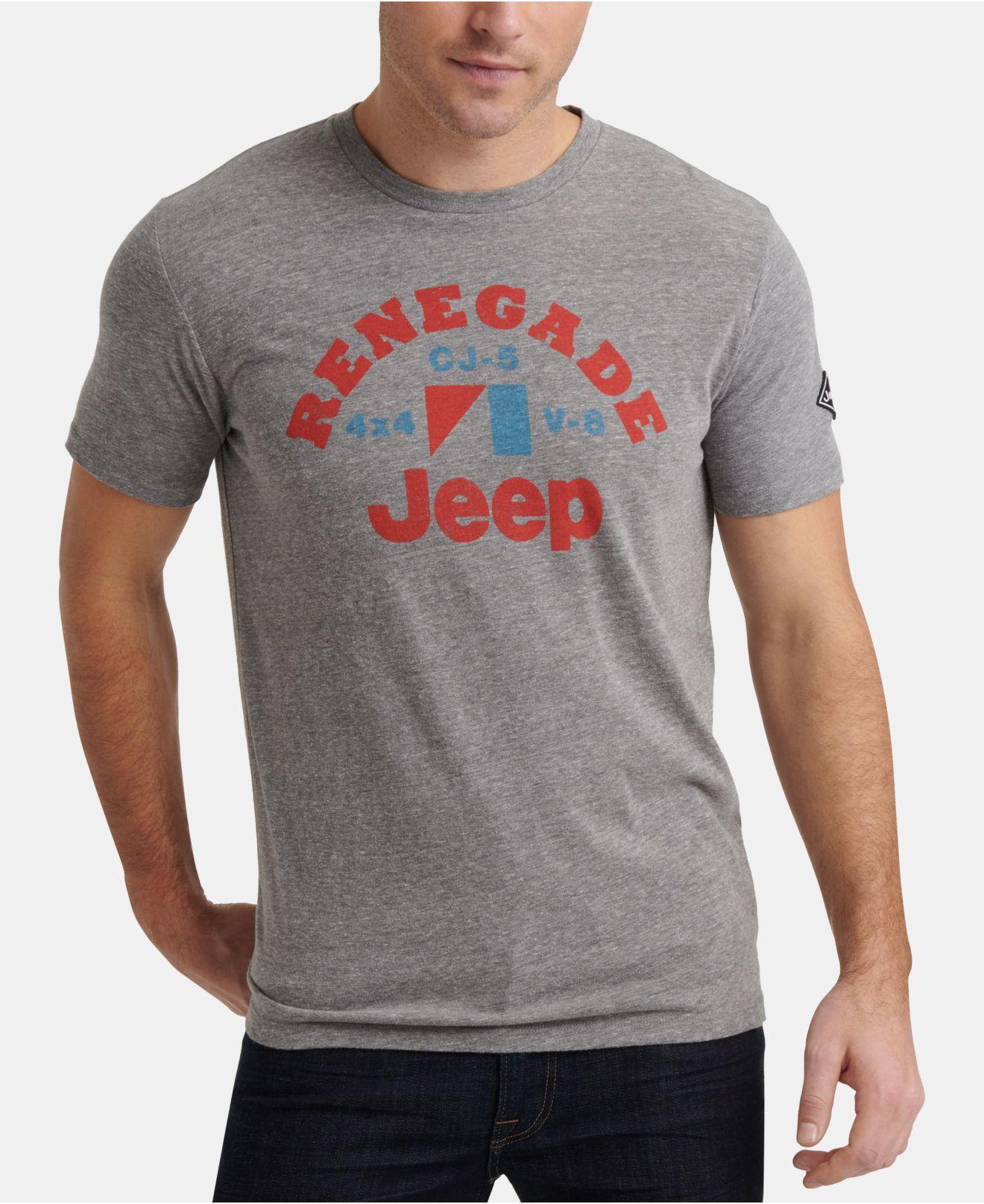 Lucky Brand Jeep Renegade Graphic Tshirt in Gray for Men Lyst