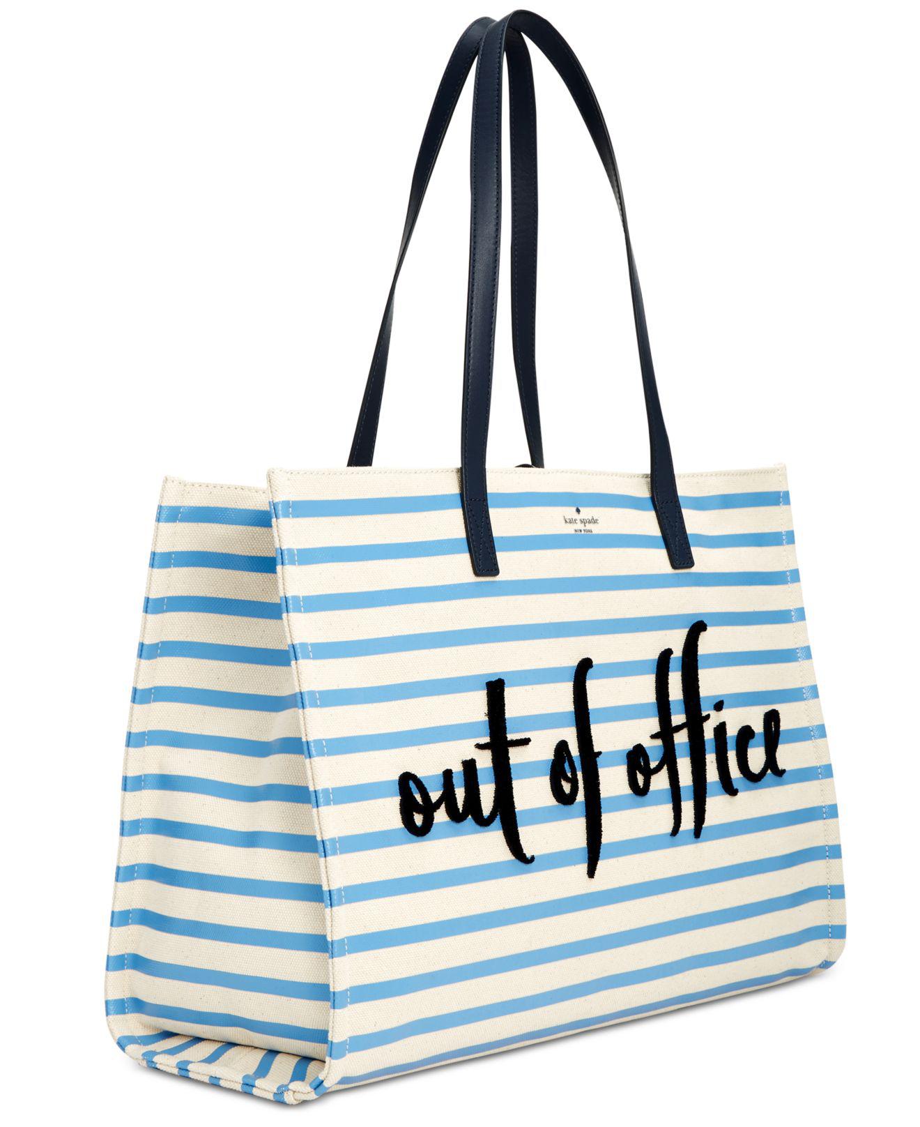 Lyst - Kate Spade Out Of Office Beach Sam Extra-large Tote in Blue