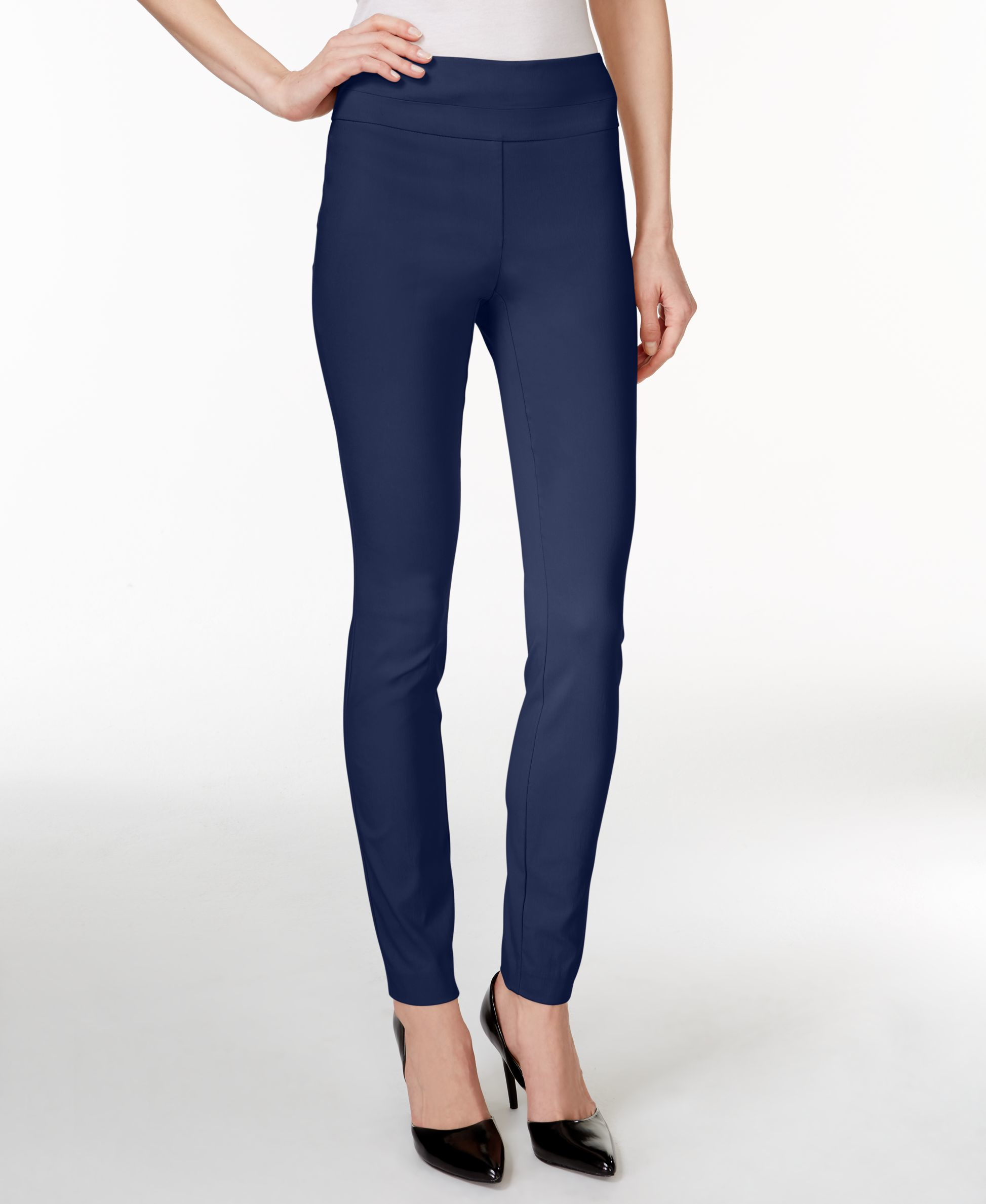 Style & co. Tummy-control Stretch Leggings, Only At Macy's in Blue | Lyst