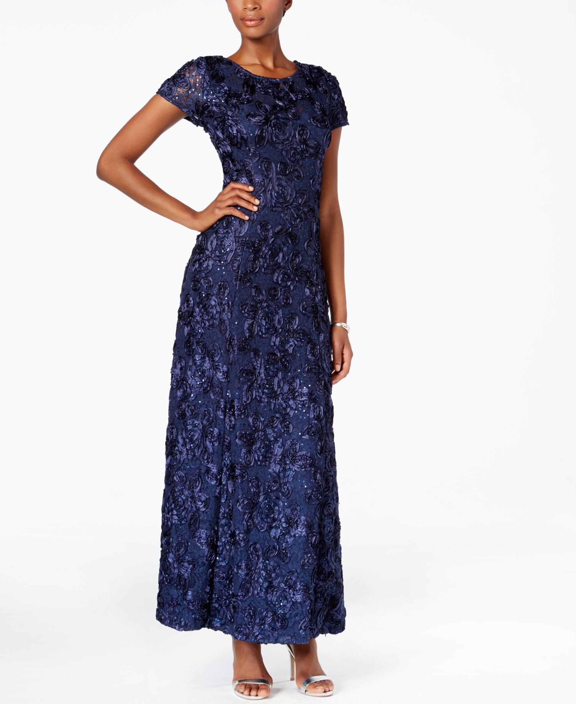 alex evenings a line gown