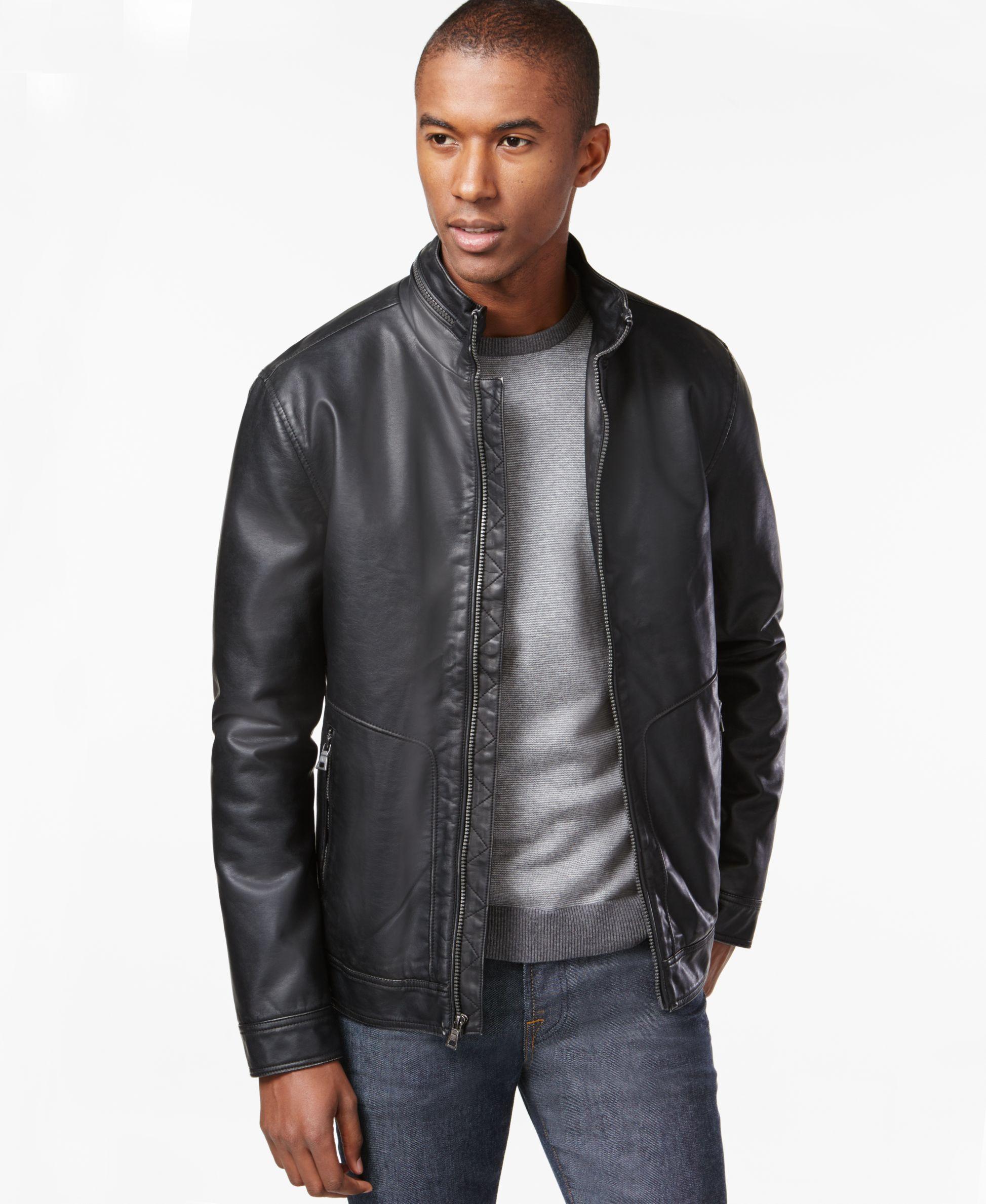 Inc international concepts Faux-leather Moto Jacket, Only At Macy's in ...