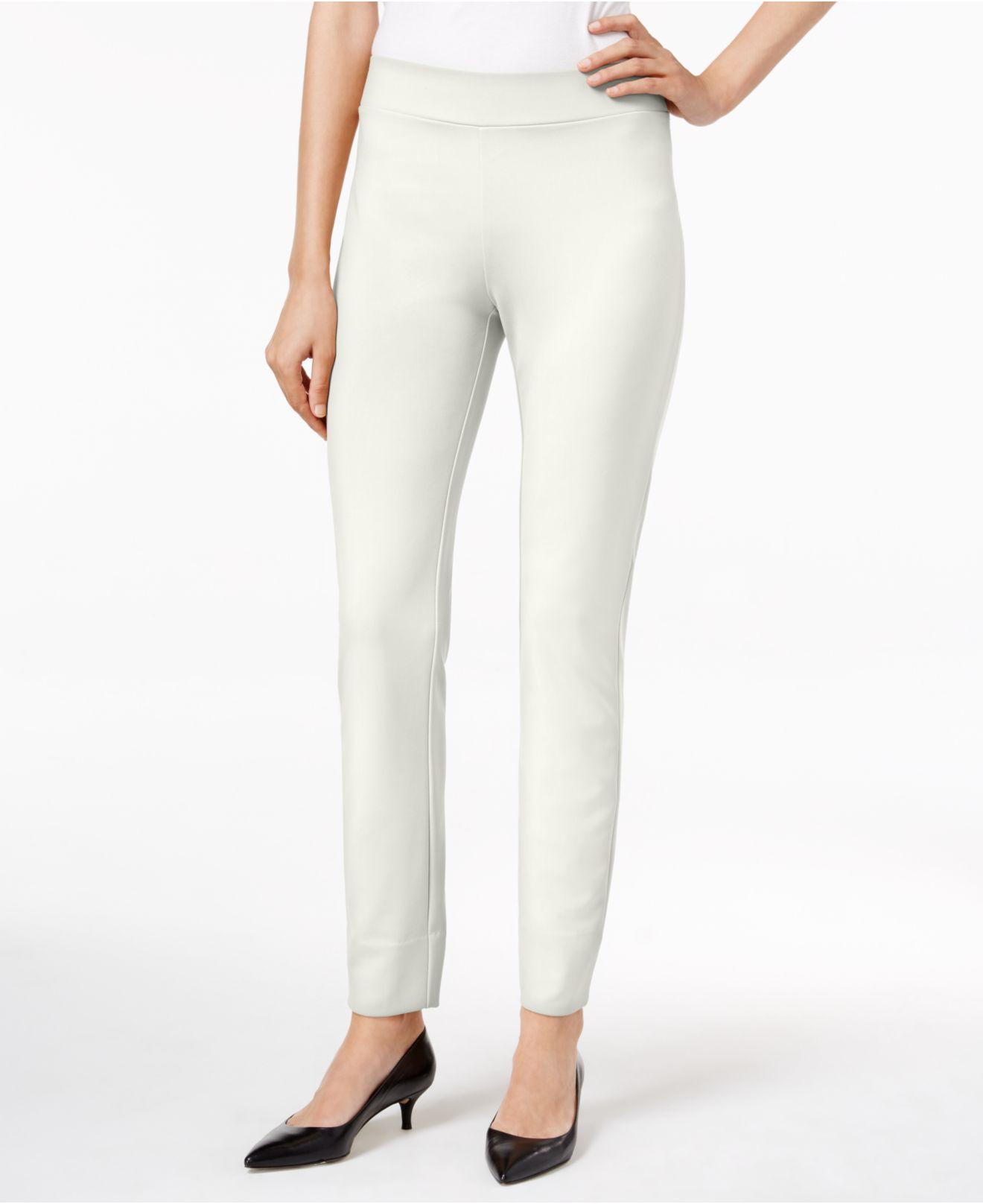 Lyst - Eci Pull-on Straight-leg Pants in White