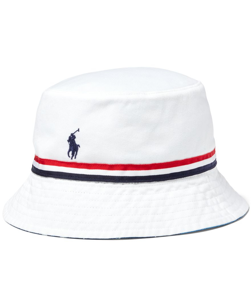 Polo ralph lauren Team Usa Reversible Bucket Hat in White for Men | Lyst