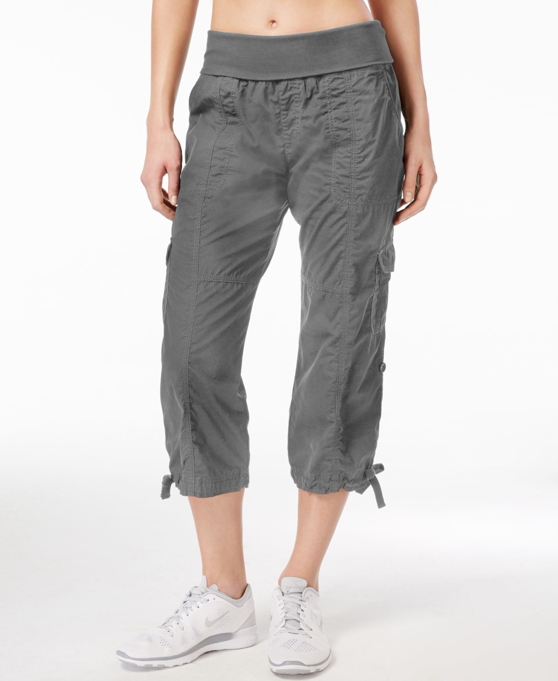 Lyst - Calvin Klein Performance Cargo Cropped Pants in Gray