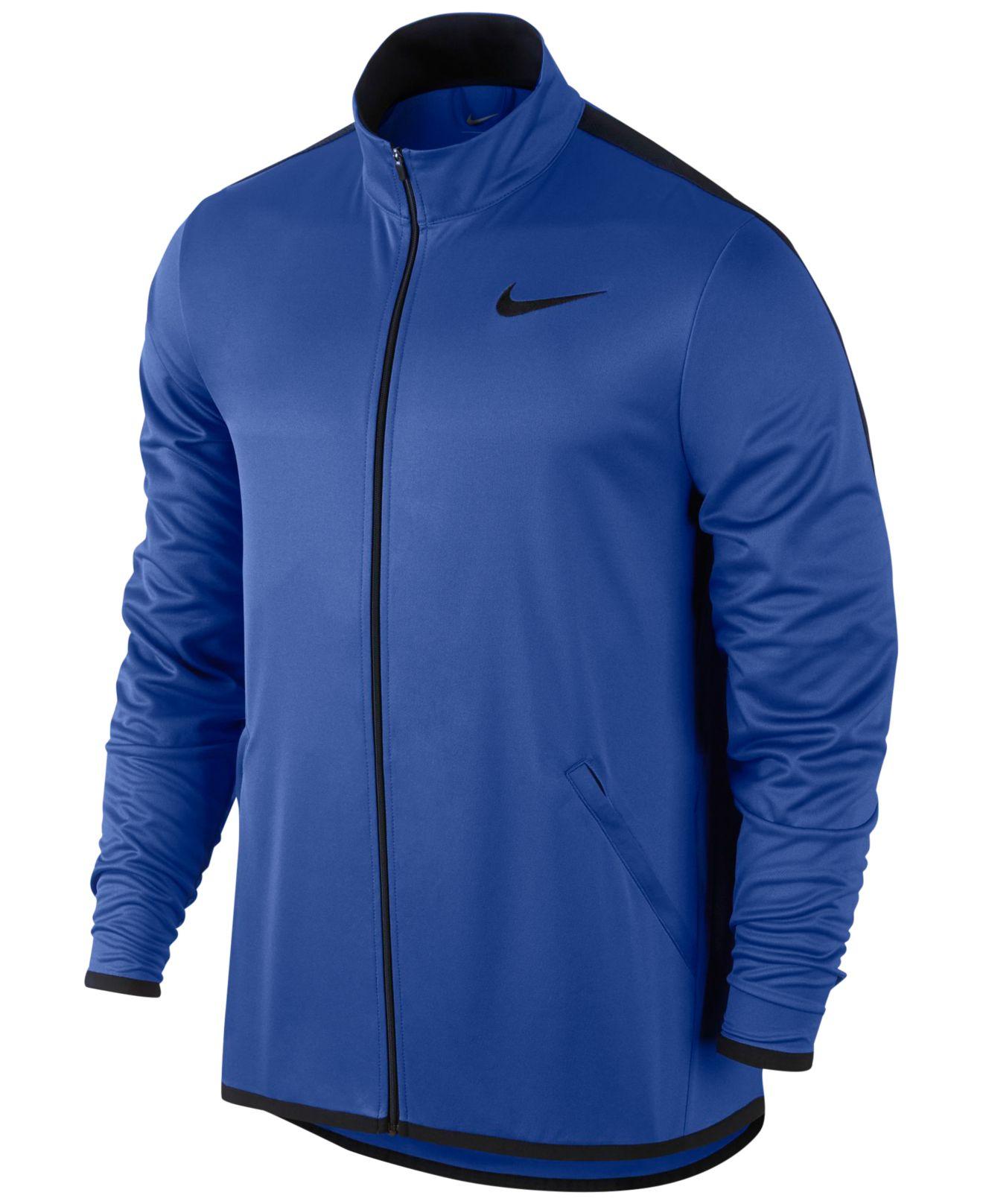Nike Men's Dri-fit Zip Training Jacket in Blue for Men | Lyst
