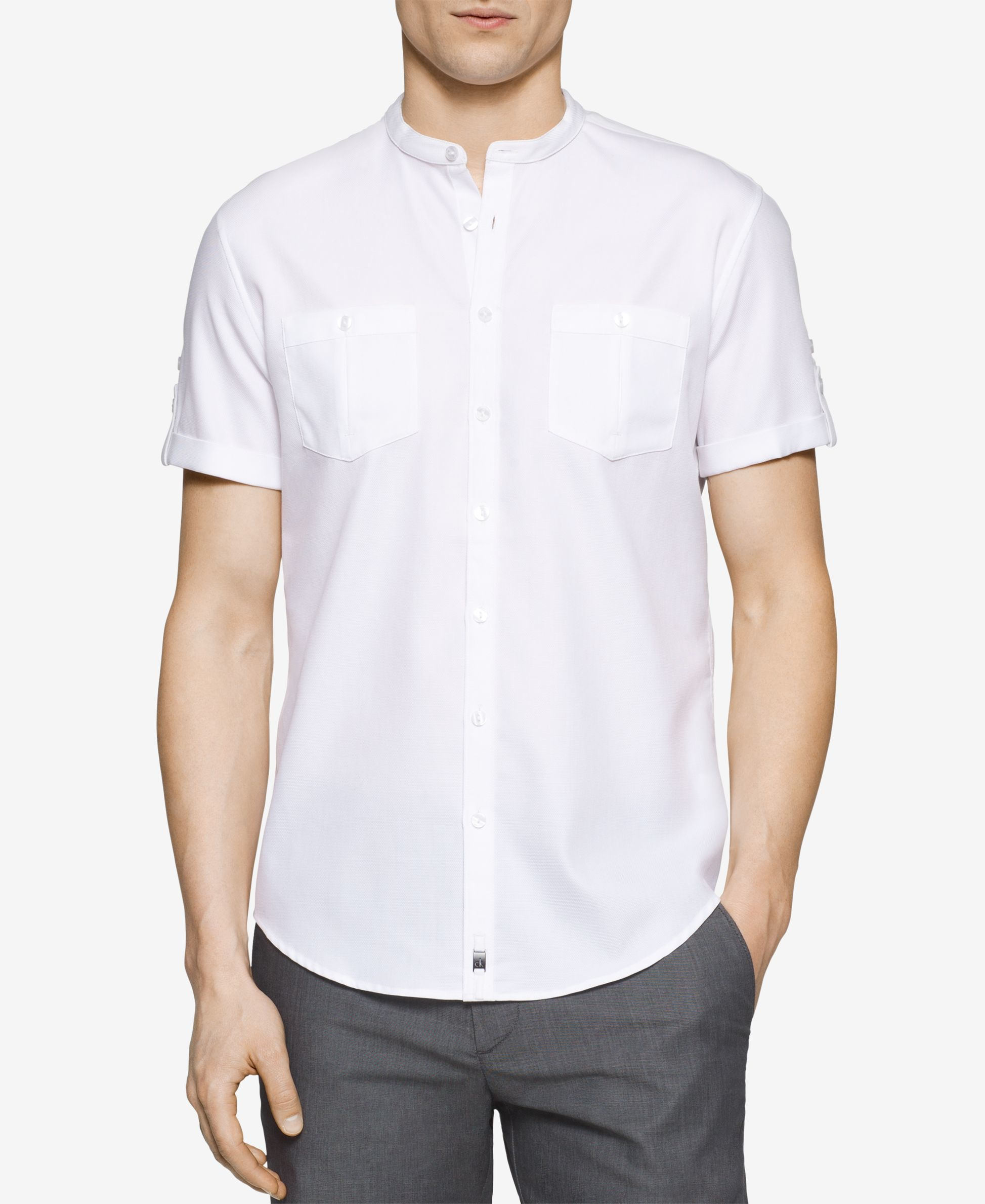 calvin klein short sleeve textured blous