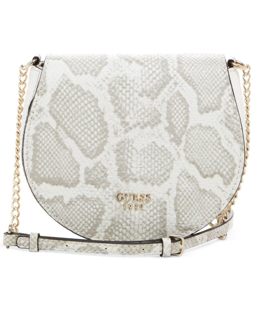 Guess Cross Body Purse Best Image Ccdbb Org Lyst Guess Cate Mini Saddle Crossbody Bag In Gray