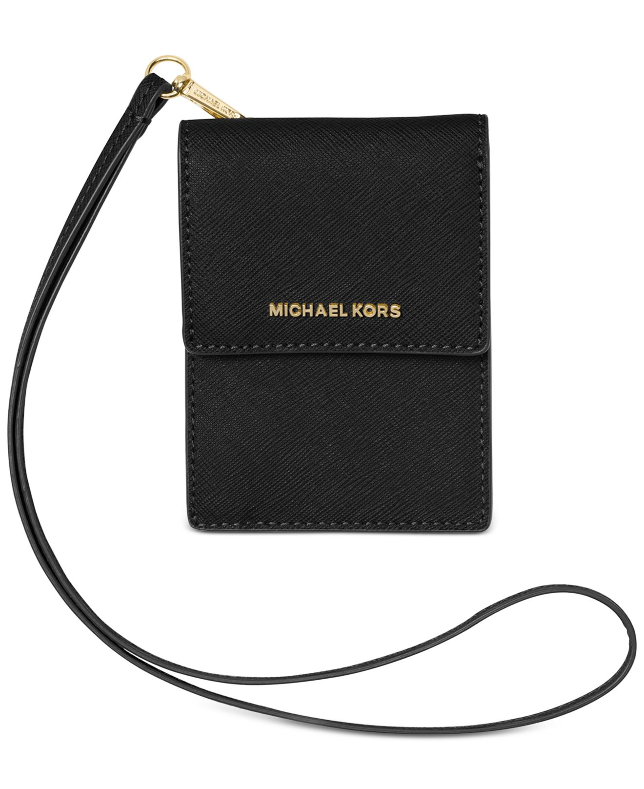 Michael kors Jet Set Travel Lanyard Card Case in Black  Lyst