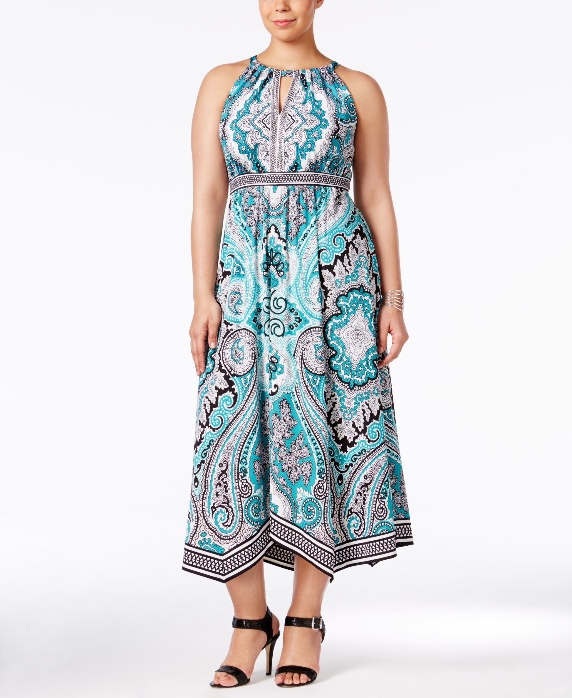Lyst Inc International Concepts Plus Size Printed Halter Dress, Only