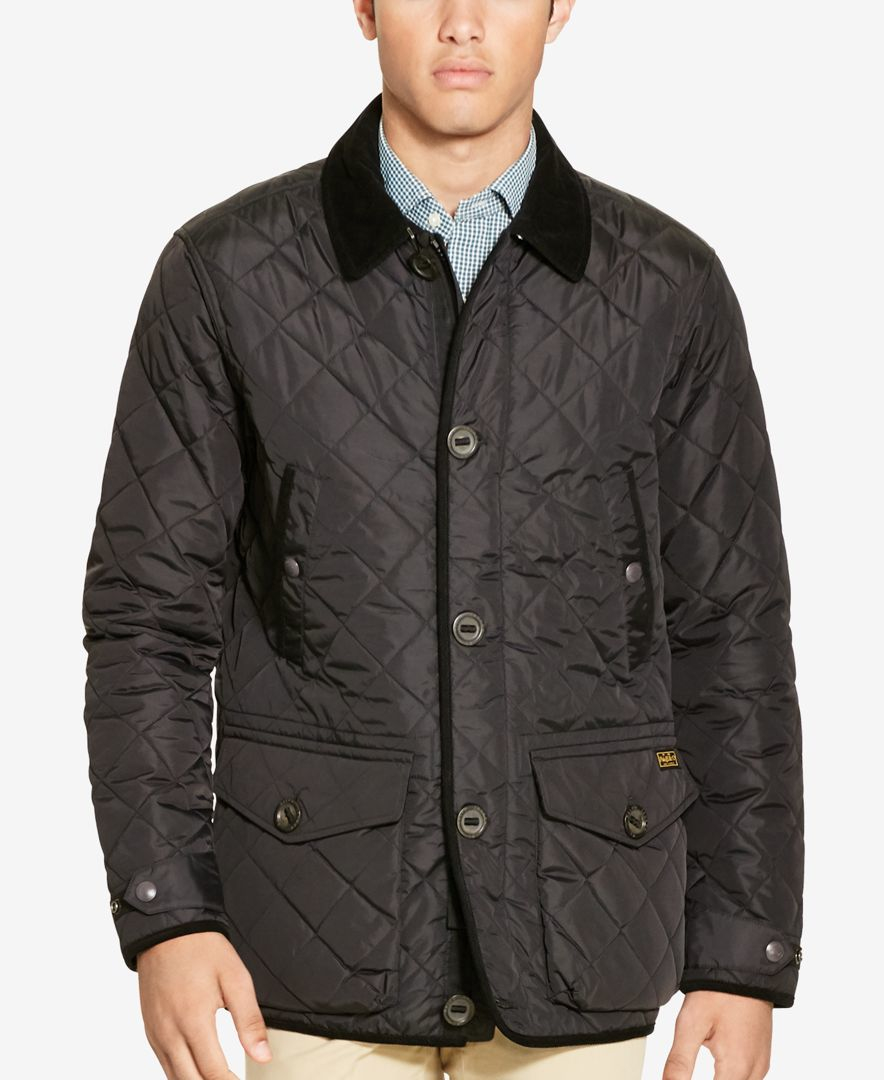 Polo ralph lauren Diamond Quilted Jacket in Black for Men | Lyst