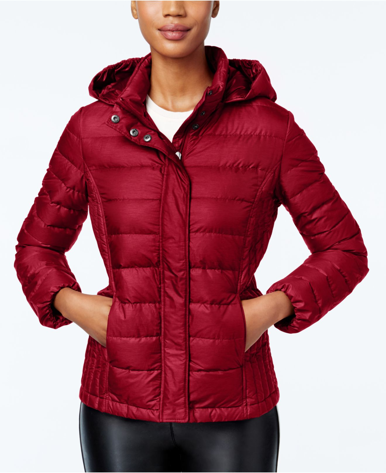 Lyst - 32 Degrees Packable Hooded Puffer Coat in Red