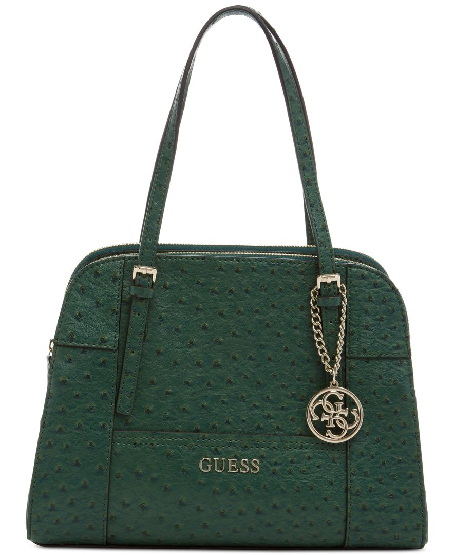Lyst Guess Huntley Cali Medium Satchel In Green Gallery