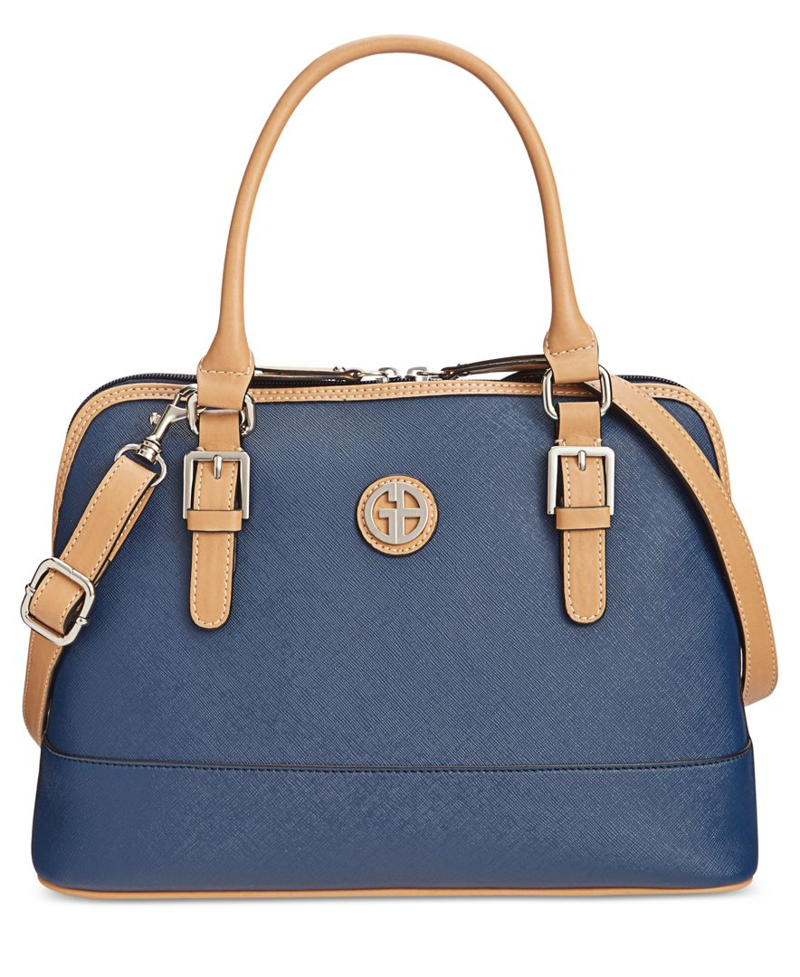 Giani bernini Saffiano Dome Satchel, Only At Macy&#39;s in Blue | Lyst