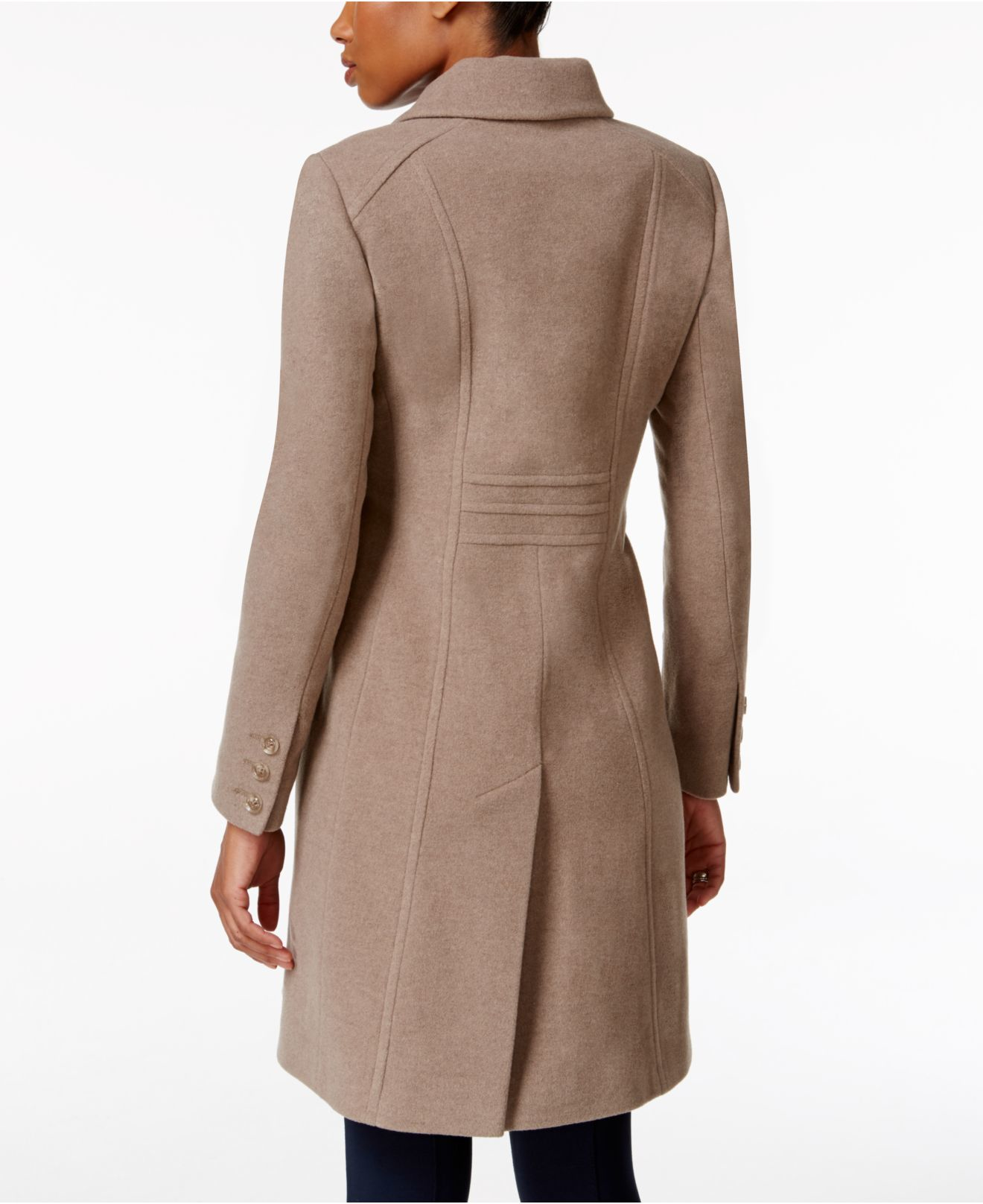 Anne klein Wool-cashmere Walker Coat in Black | Lyst