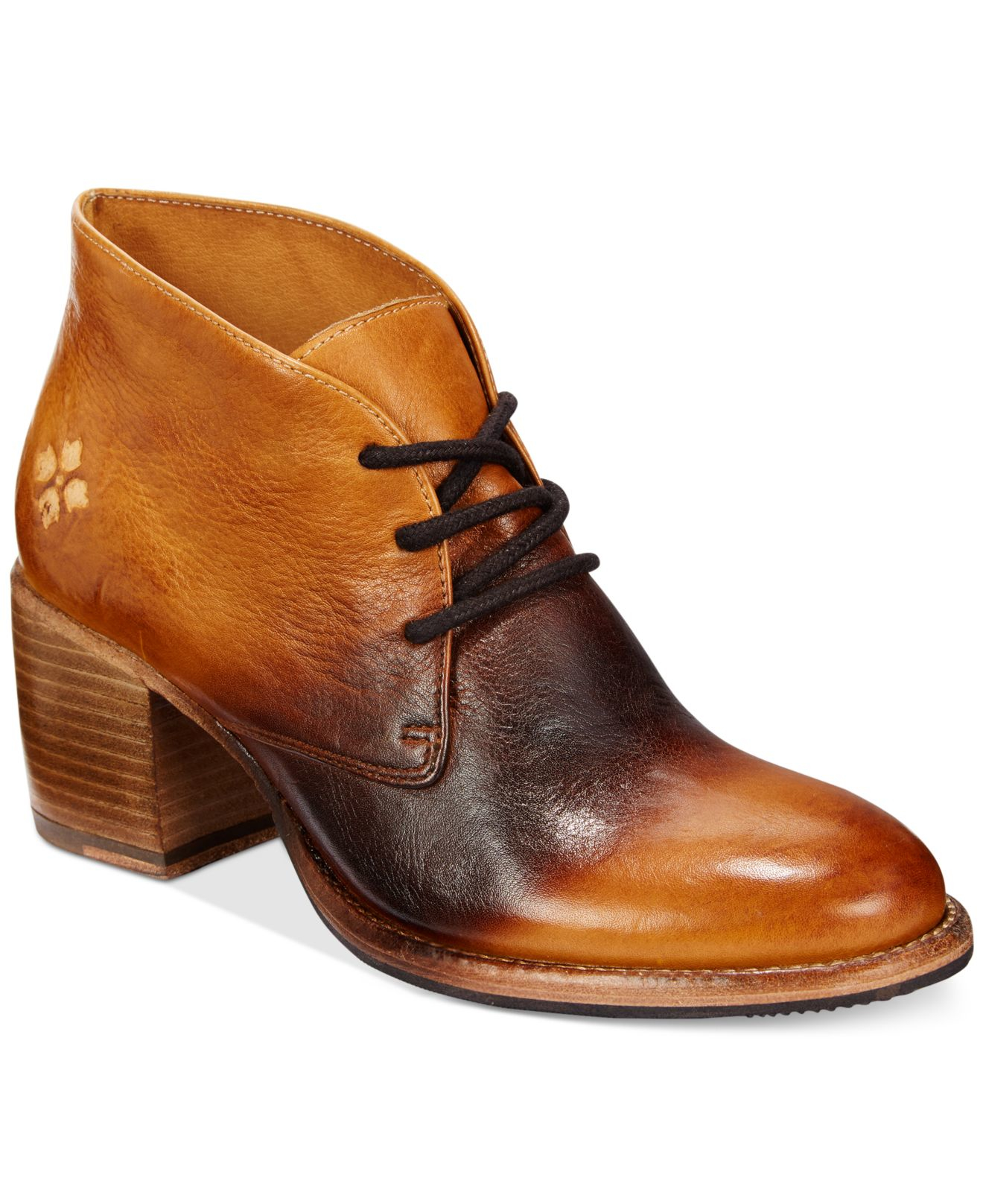 Lyst Patricia Nash Laceup Booties in Brown