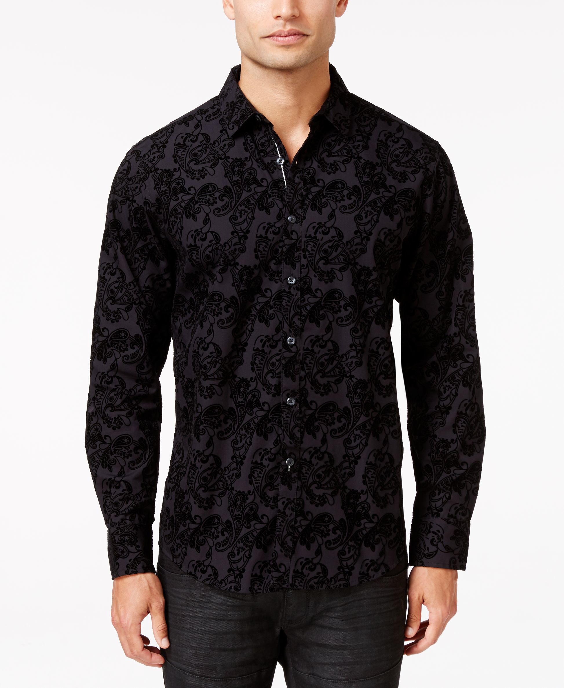 Inc international concepts Men s Festive Flocked Paisley 