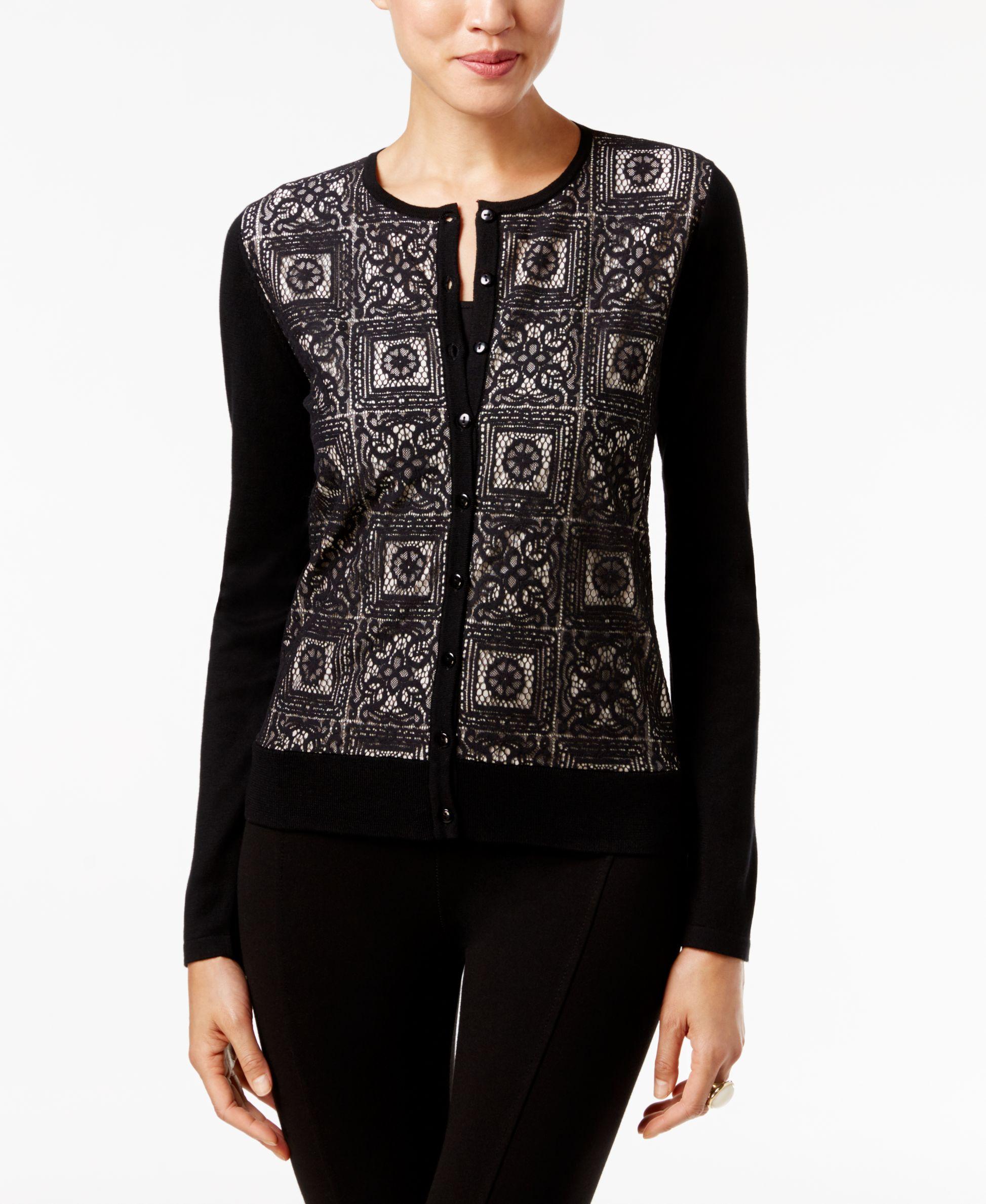 silk black cardigan