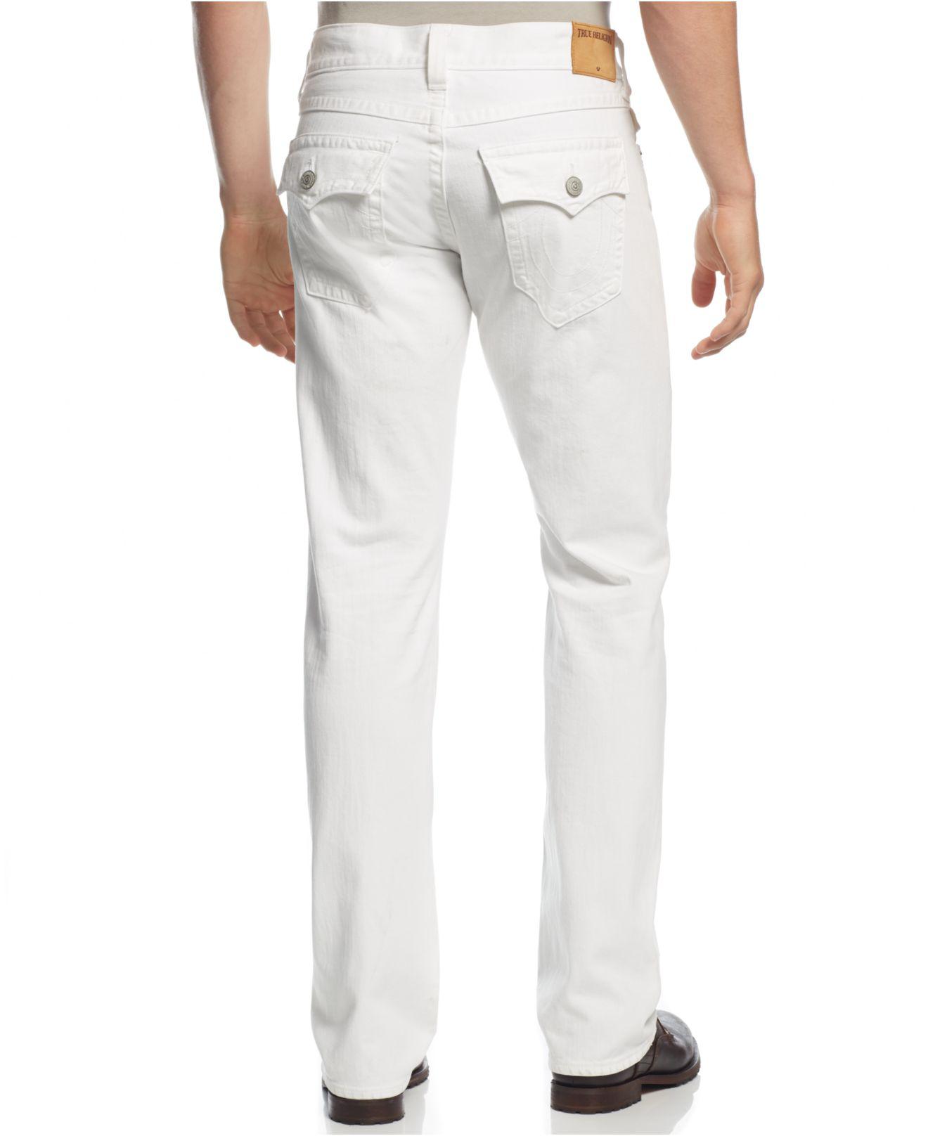 Lyst - True Religion Ricky Relaxed Straight Jeans in White for Men