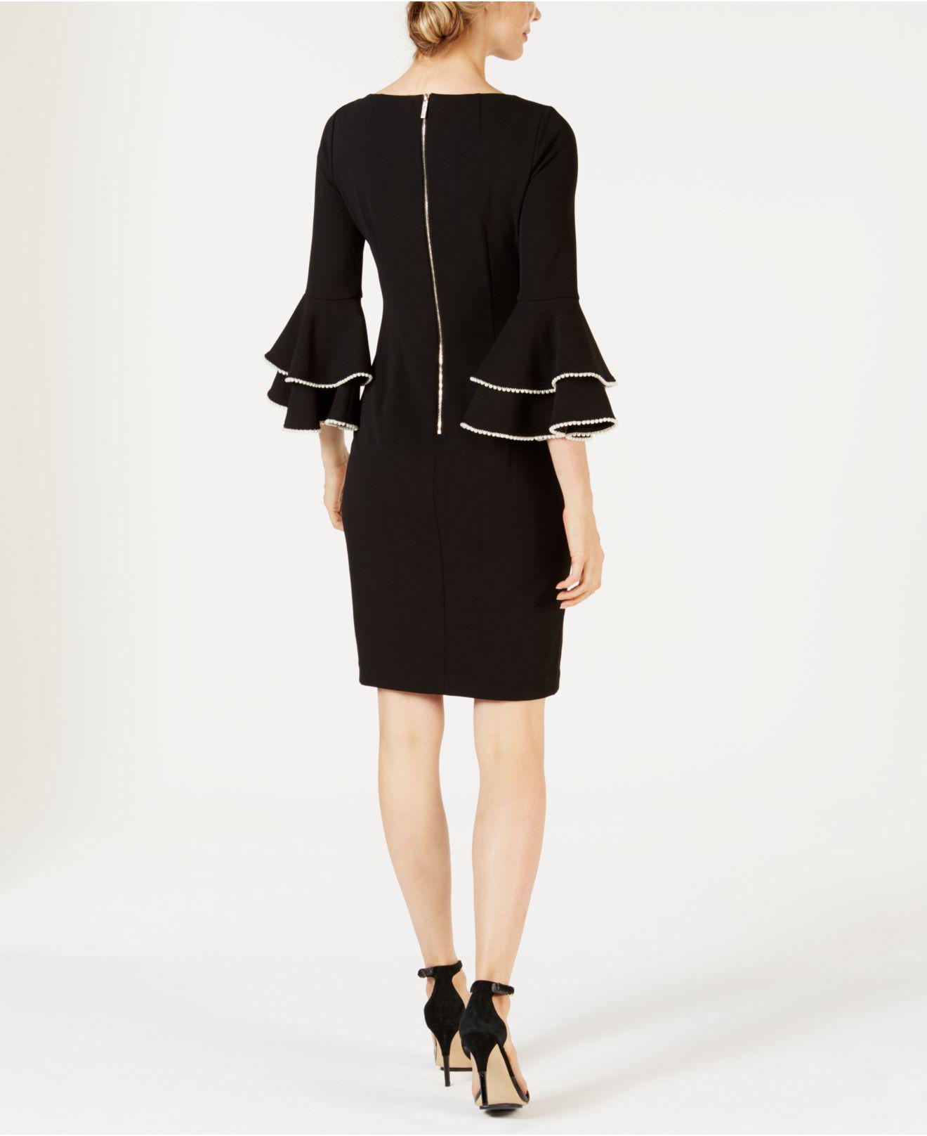 calvin klein ruffle sleeve
