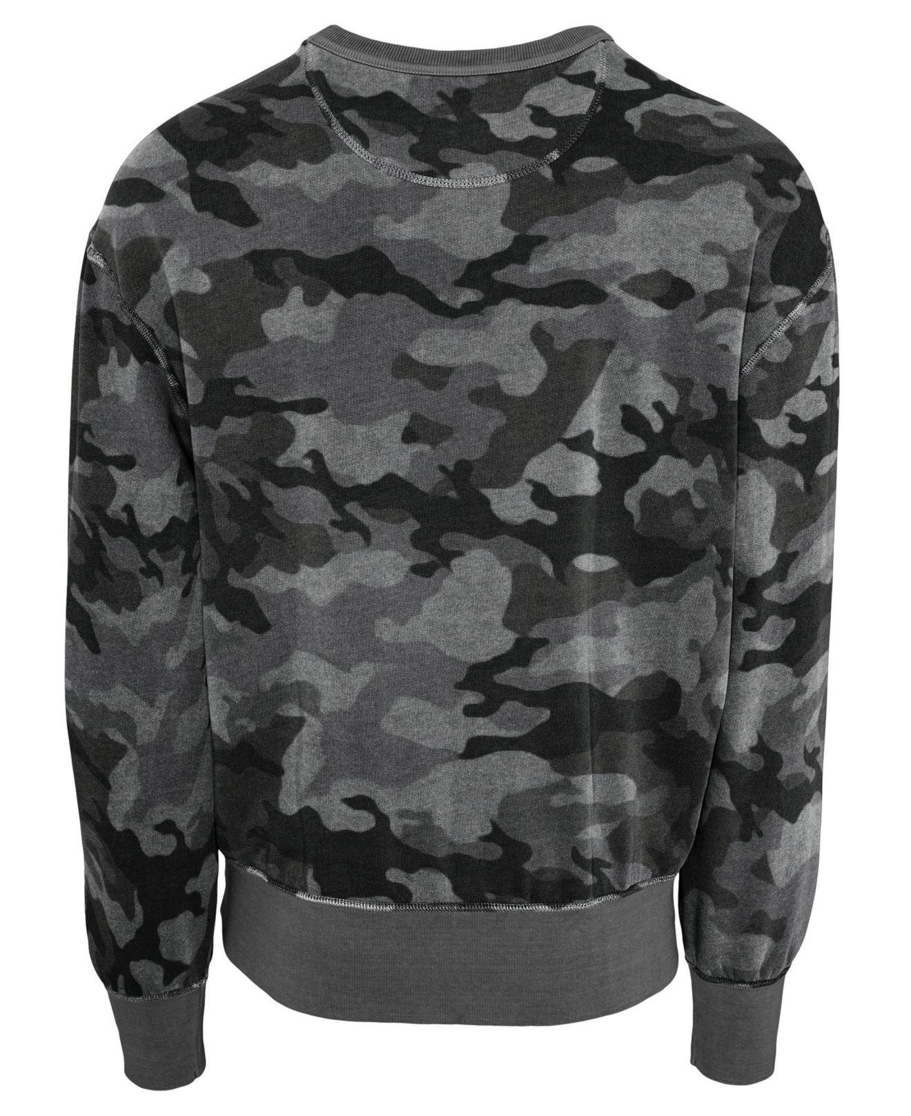 Champion Camo-print Fleece Logo Sweatshirt in Gray for Men - Lyst